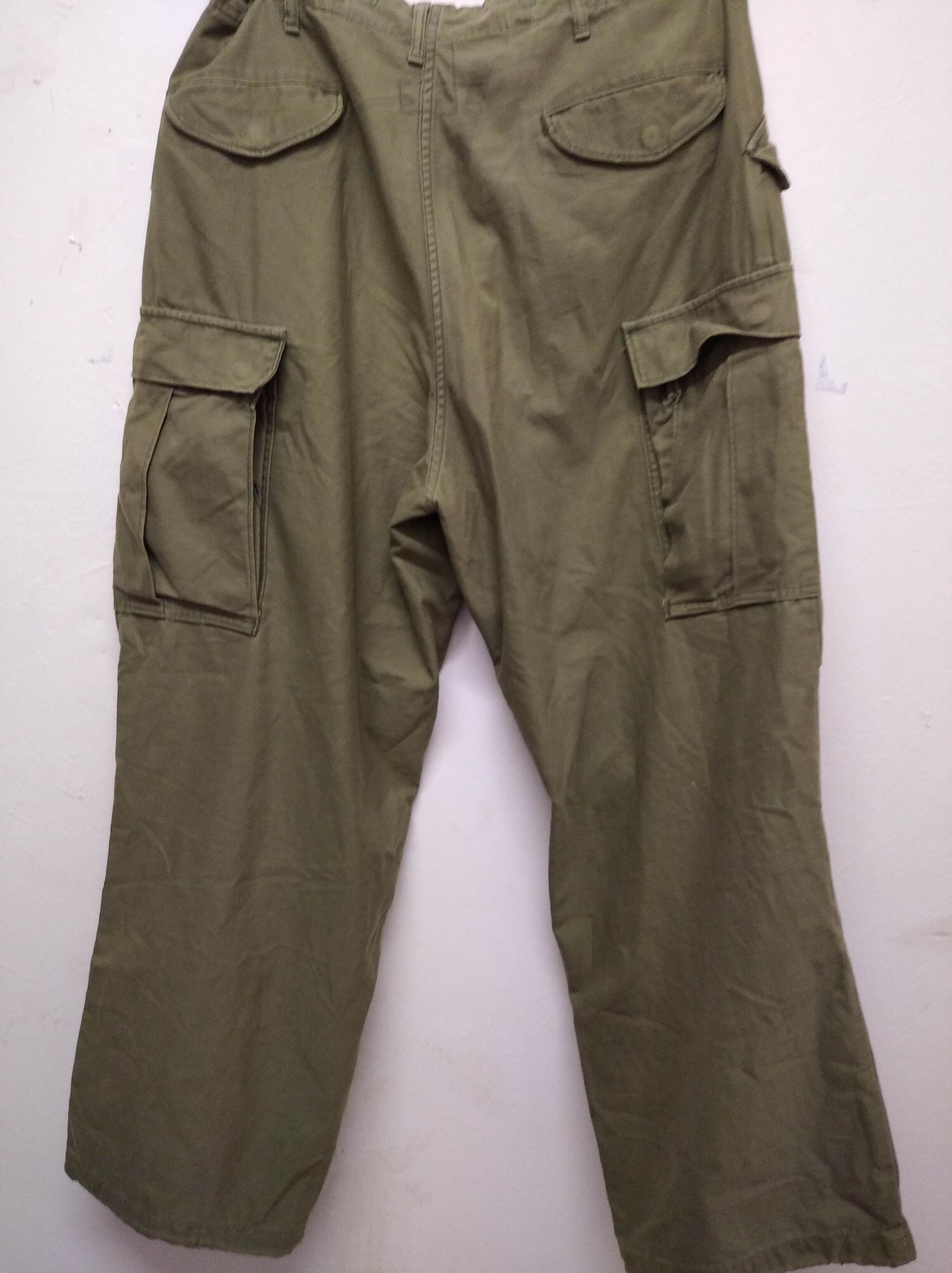 Vintage Vintage 70s US Army OG 107 Sateen Cargo Pants Size US 34 / EU 50 - 2 Thumbnail
