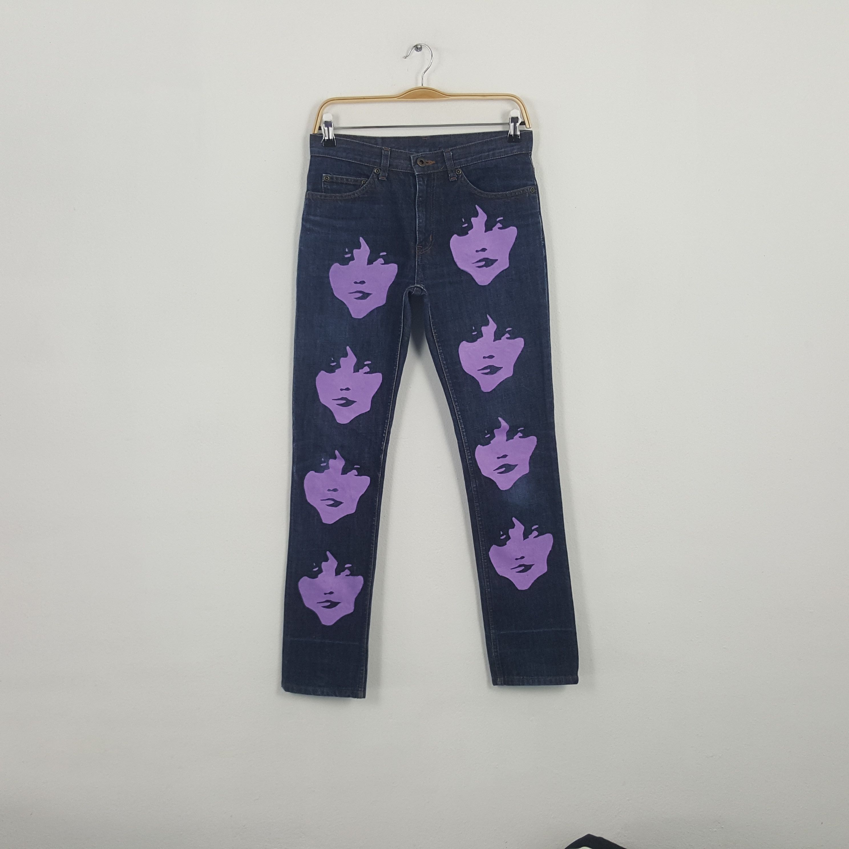 Hysteric Glamour × Vintage Vintage Hysteric Glamour Custom Multi Art Denim Size US 29 - 1 Thumbnail