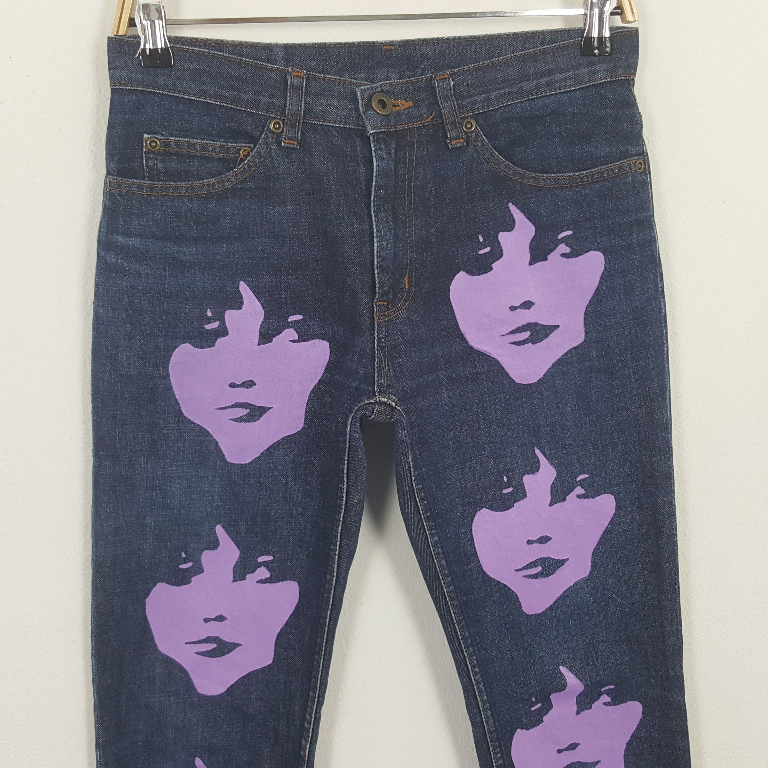Hysteric Glamour × Vintage Vintage Hysteric Glamour Custom Multi Art Denim Size US 29 - 2 Thumbnail