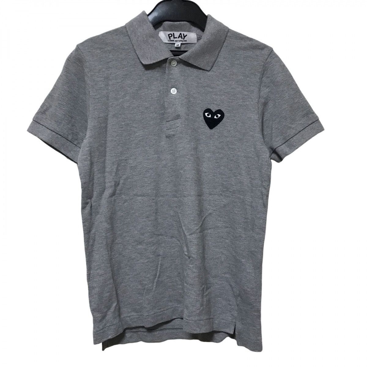 Polo Gray Heart Logo Patch Short Sleeve