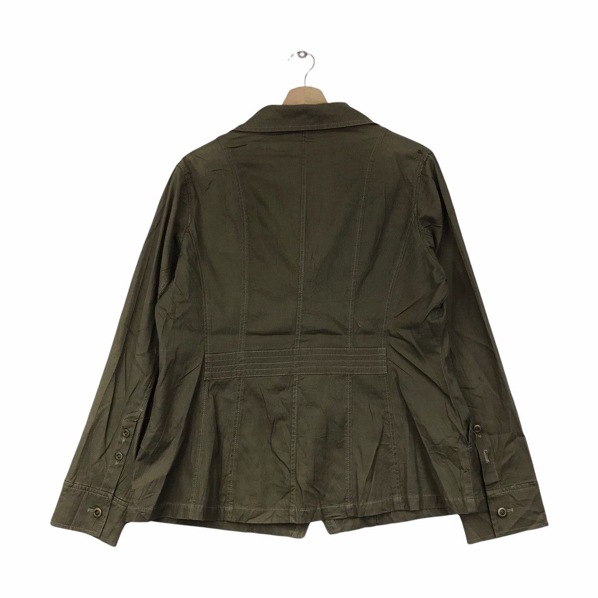 Japanese Brand CHRISTIAN AUJARD LIBERTE Japanese Brand Green Army Jacket Size US M / EU 48-50 / 2 - 2 Thumbnail