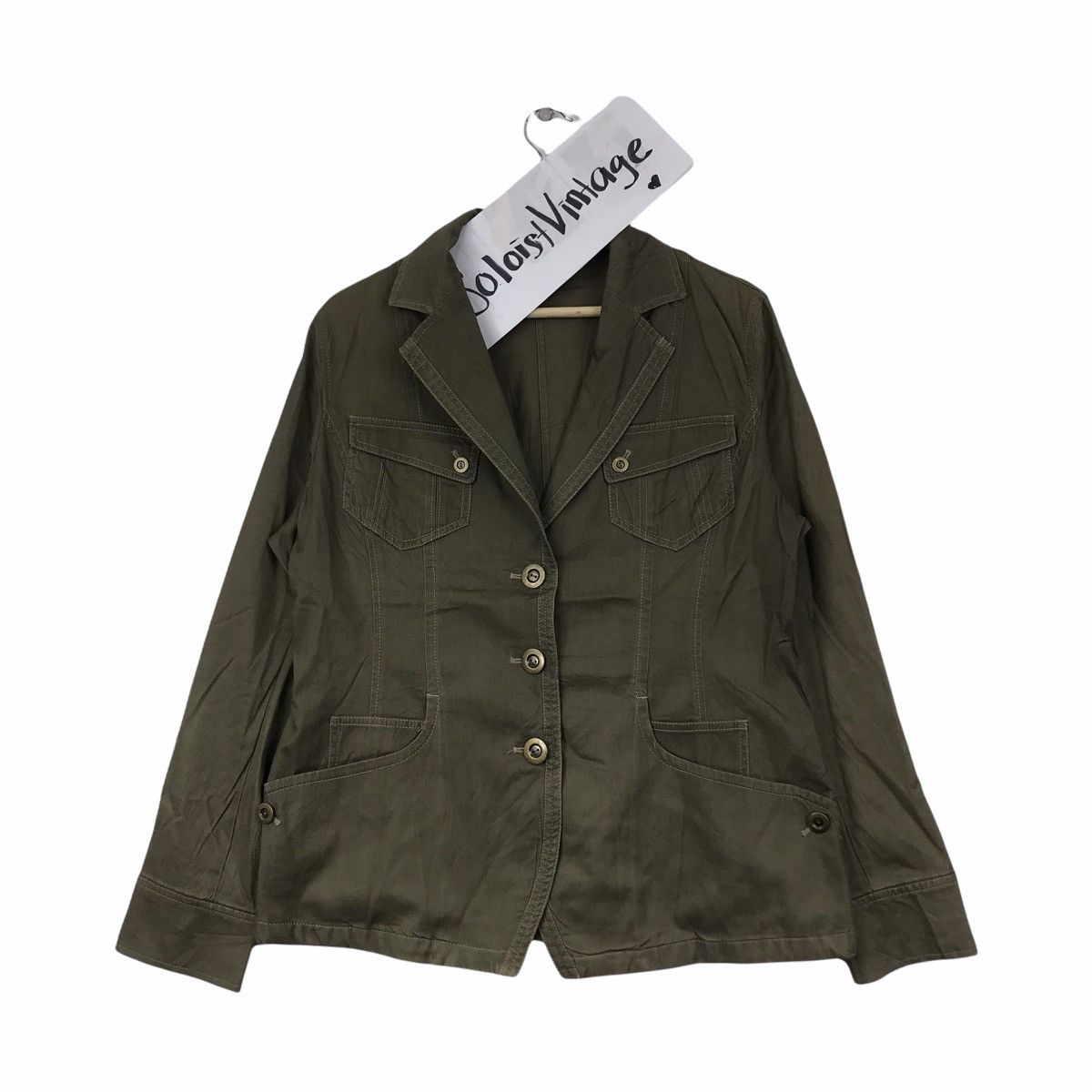 Japanese Brand CHRISTIAN AUJARD LIBERTE Japanese Brand Green Army Jacket Size US M / EU 48-50 / 2 - 1 Thumbnail