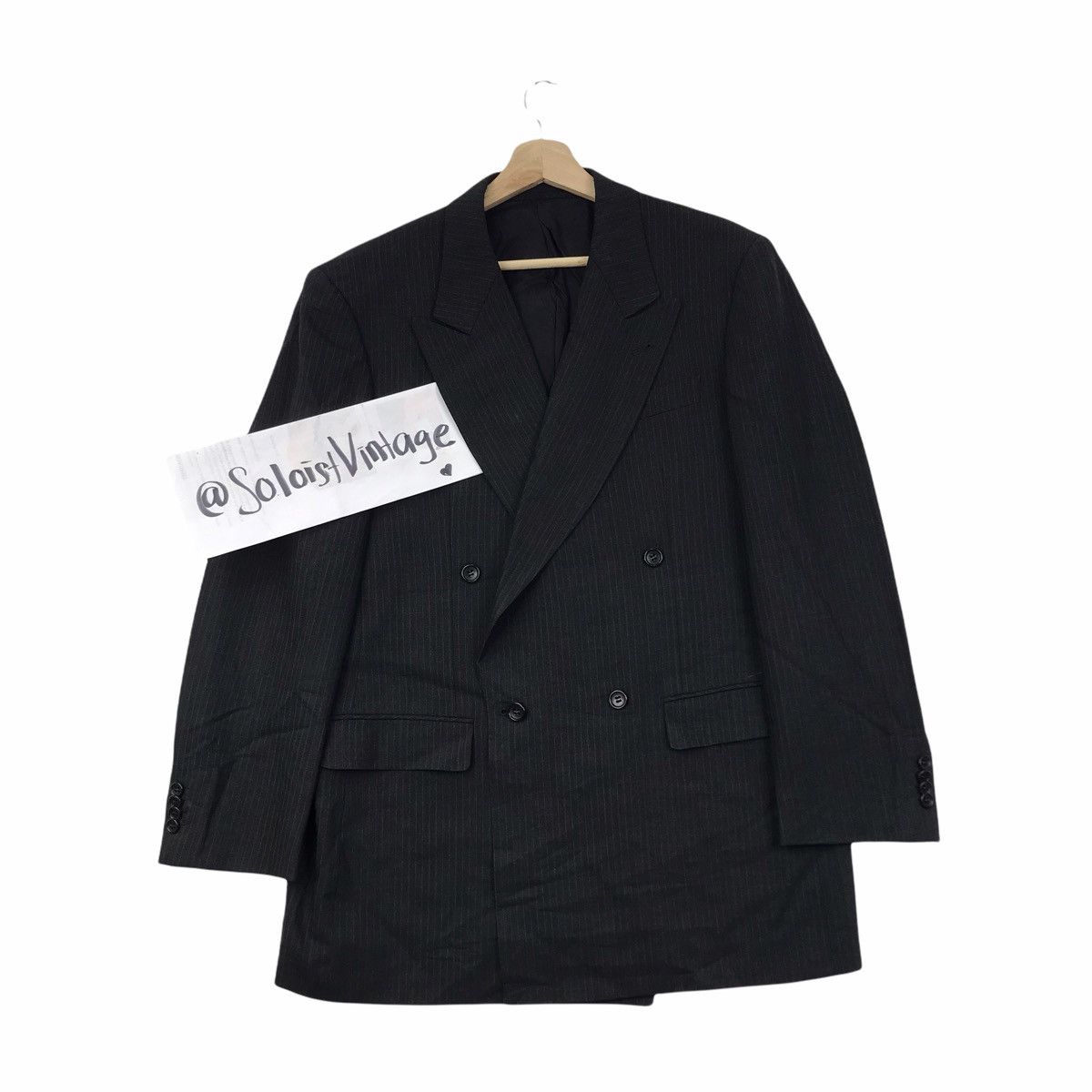 LANVIN STUDIO France Brand Hickory Coat Blazer Jacket