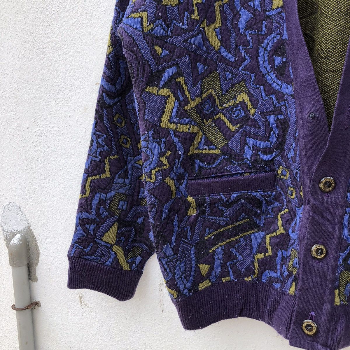 Japanese Brand PATTERN DESIGN VINTAGE CARDIGAN DONICA Size US L / EU 52-54 / 3 - 5 Thumbnail
