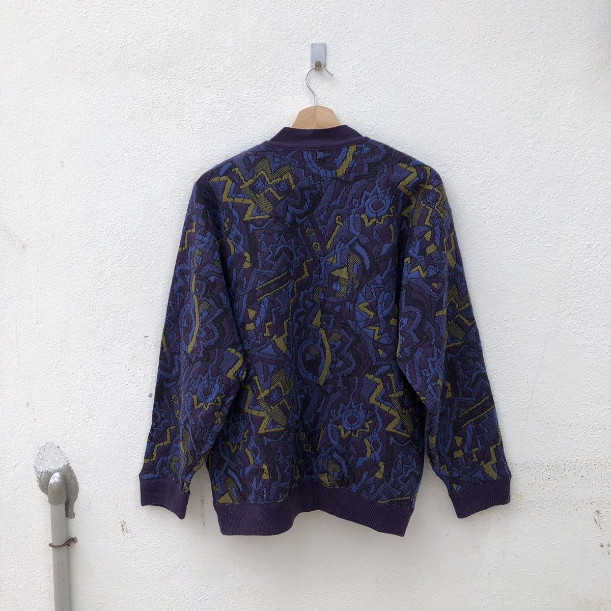 Japanese Brand PATTERN DESIGN VINTAGE CARDIGAN DONICA Size US L / EU 52-54 / 3 - 7 Thumbnail