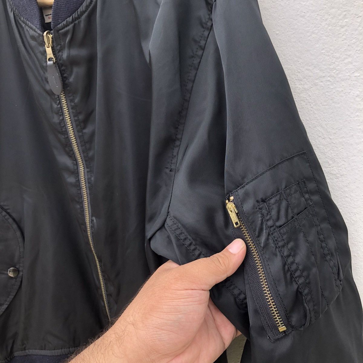 Japanese Brand REVERSIBLE BOMBER JACKET CUBIC MEASURE COLLECTIONS Size US M / EU 48-50 / 2 - 4 Thumbnail