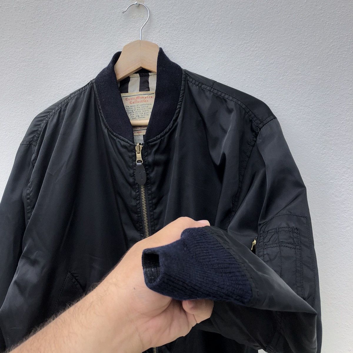 Japanese Brand REVERSIBLE BOMBER JACKET CUBIC MEASURE COLLECTIONS Size US M / EU 48-50 / 2 - 5 Thumbnail