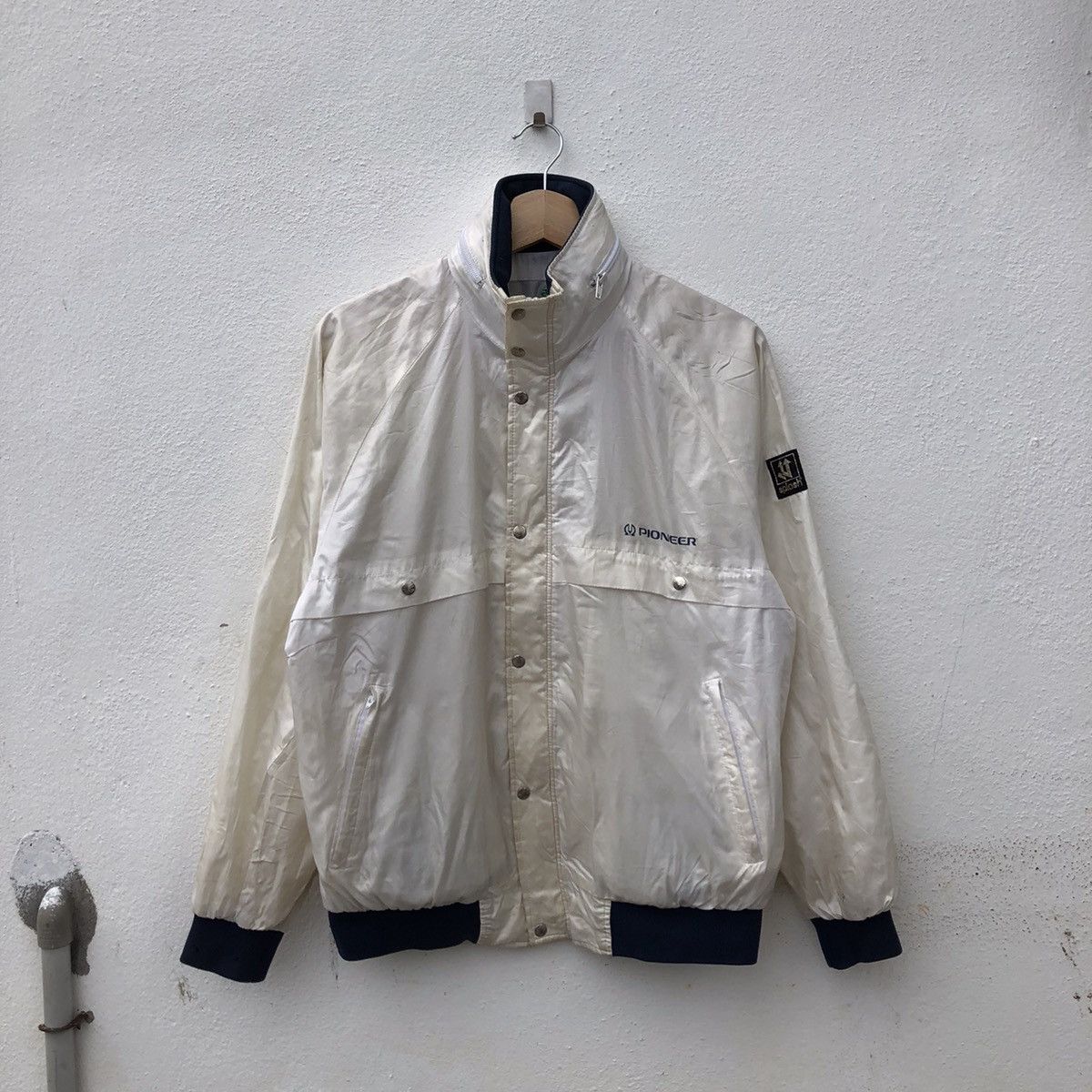 Japanese Brand SERVICE PIONEER BIG LOGO ZIPPER JACKET Size US M / EU 48-50 / 2 - 2 Thumbnail