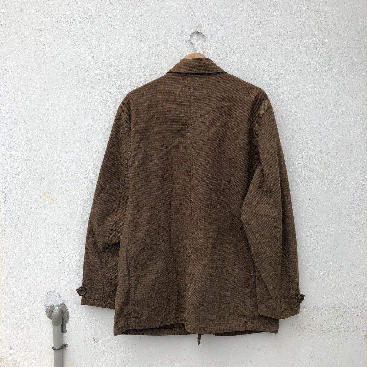 Japanese Brand VINTAGE DENIM MATERIAL JACKET BY BLUES DOUBLE COLLAR Size US XL / EU 56 / 4 - 10 Thumbnail