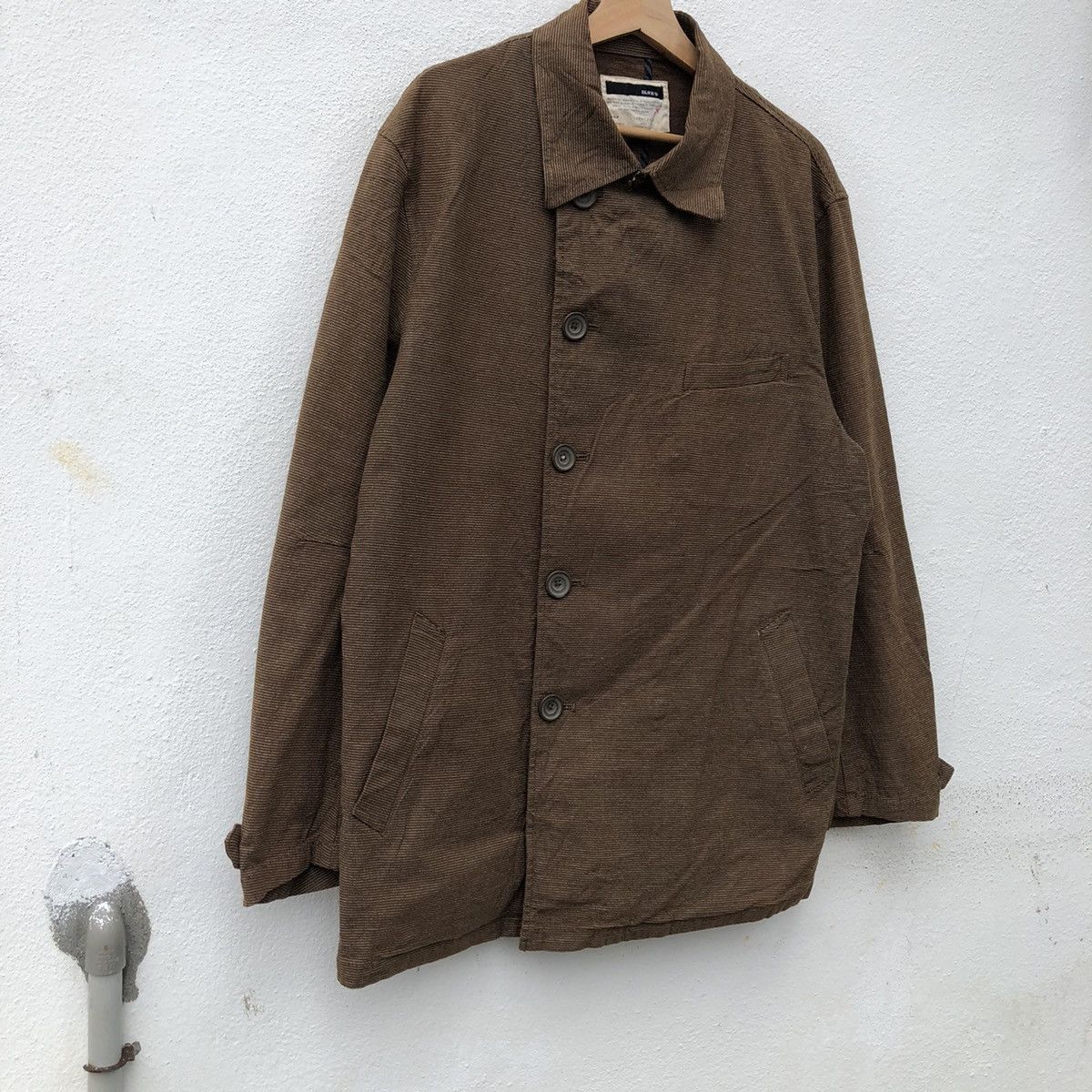 Japanese Brand VINTAGE DENIM MATERIAL JACKET BY BLUES DOUBLE COLLAR Size US XL / EU 56 / 4 - 3 Thumbnail
