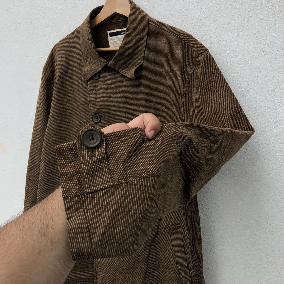 Japanese Brand VINTAGE DENIM MATERIAL JACKET BY BLUES DOUBLE COLLAR Size US XL / EU 56 / 4 - 5 Thumbnail