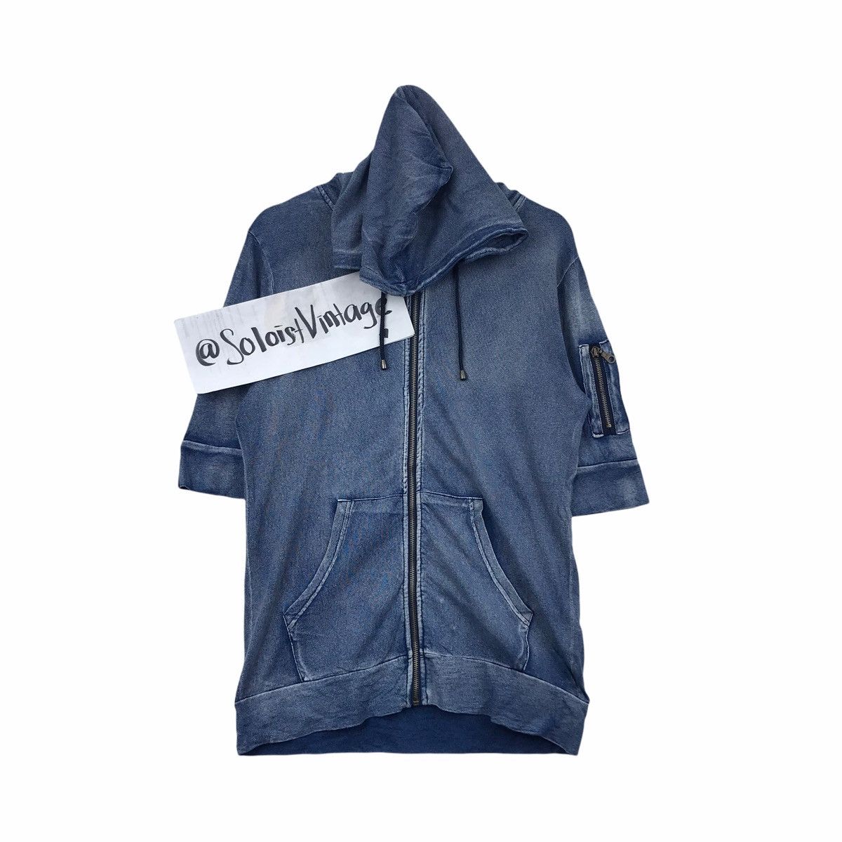 In The Attic IN THE ATTIC Wording Japanese Brand Blue Denim Hoodie Size US L / EU 52-54 / 3 - 2 Thumbnail
