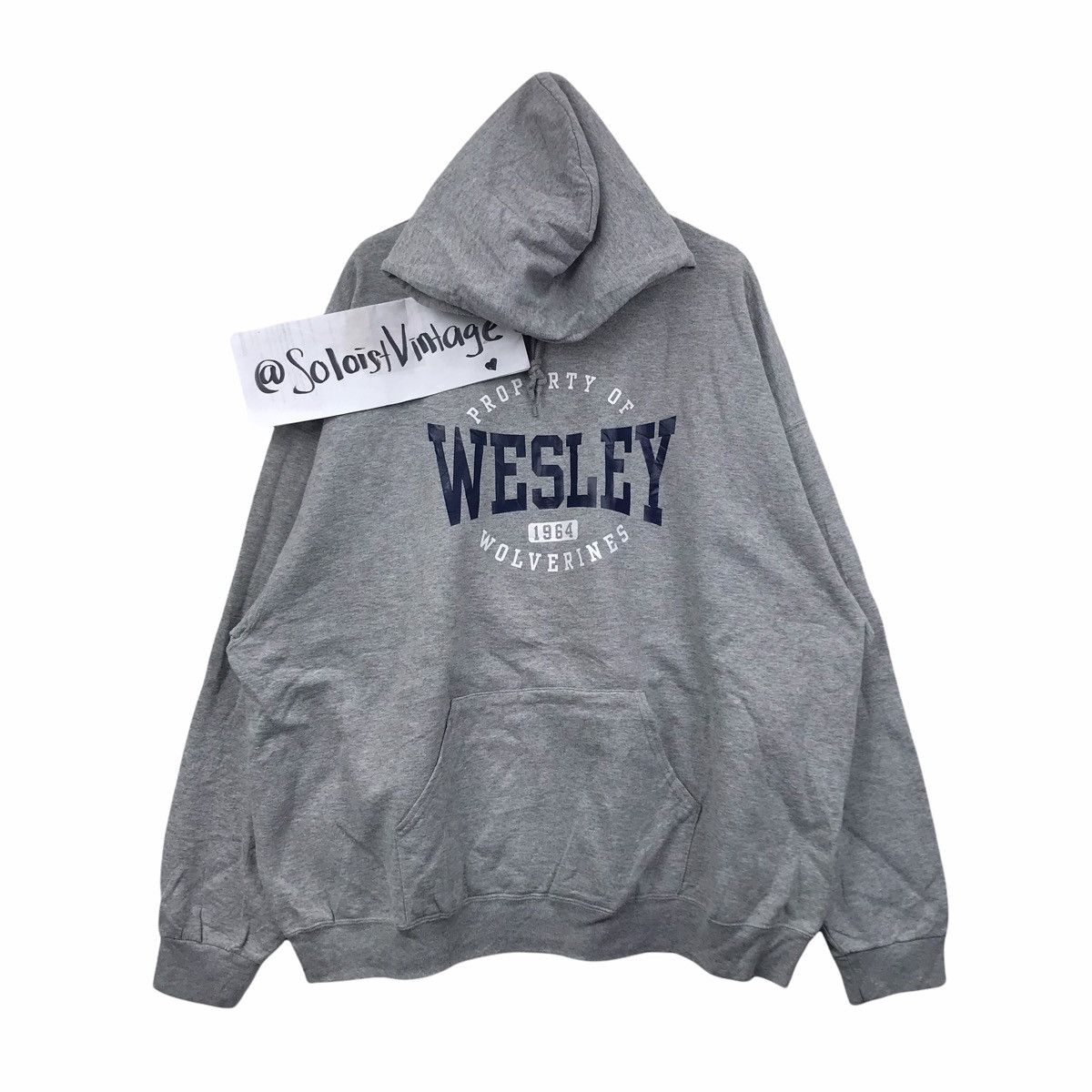Vintage Vintage WESLEY WOLVERINES COLLEGE Sport Hoodie University Size US XXL / EU 58 / 5 - 1 Thumbnail