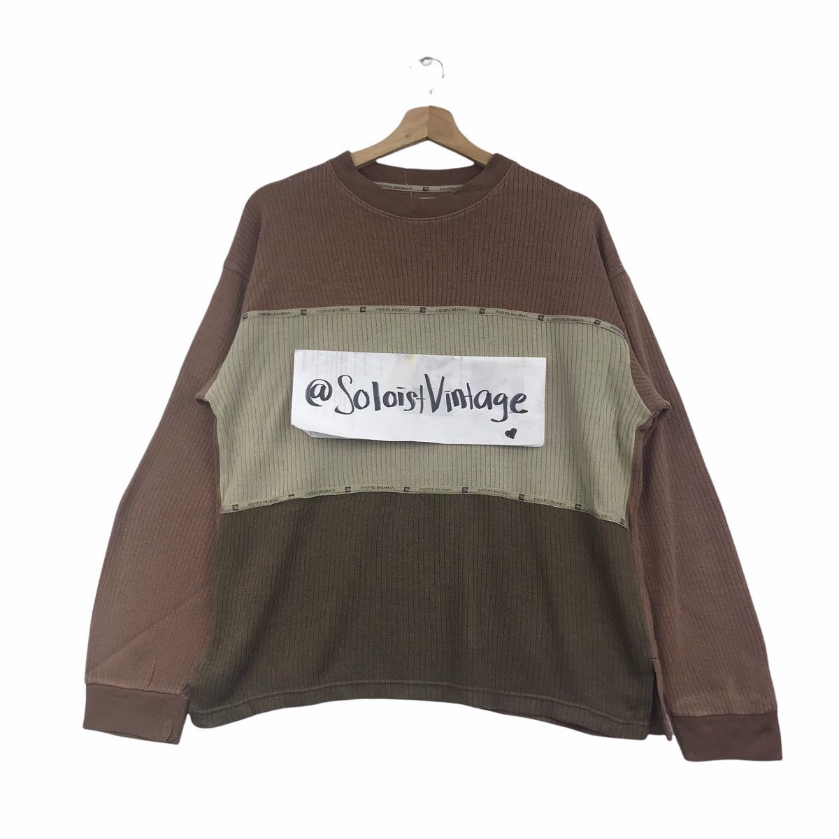 Pierre Balmain PIERRE BALMAIN PARIS Three Tone Raglan Sweatshirt Size US L / EU 52-54 / 3 - 1 Thumbnail