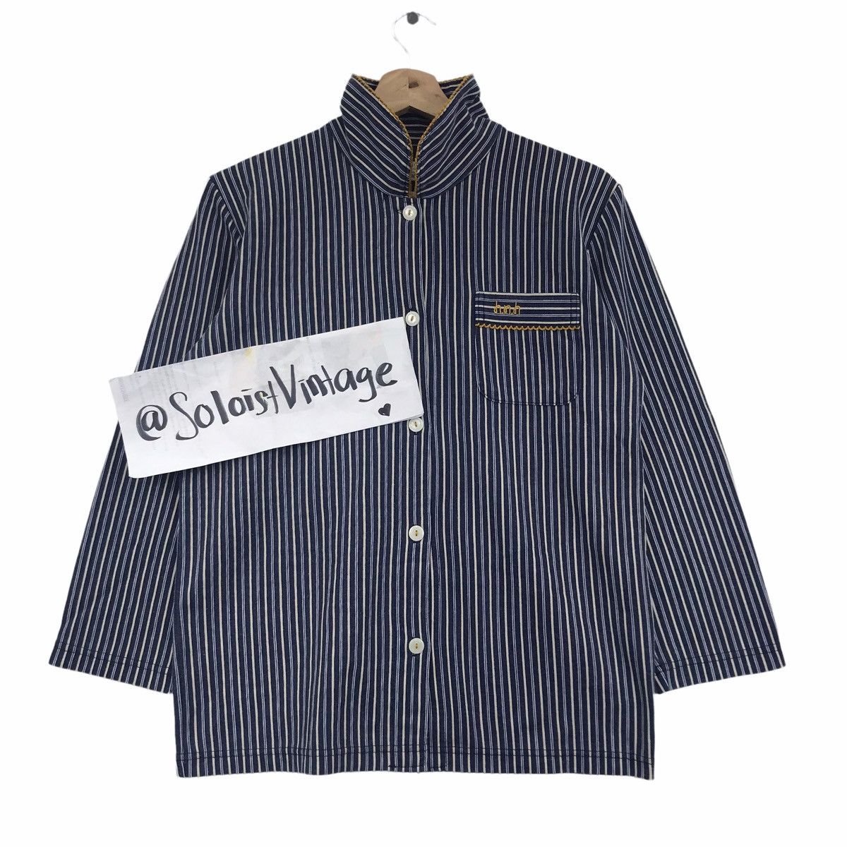 Japanese Brand HIROMICHI NAKANO Home Wear Stripes Japanese Brand Shirt Size US M / EU 48-50 / 2 - 1 Thumbnail