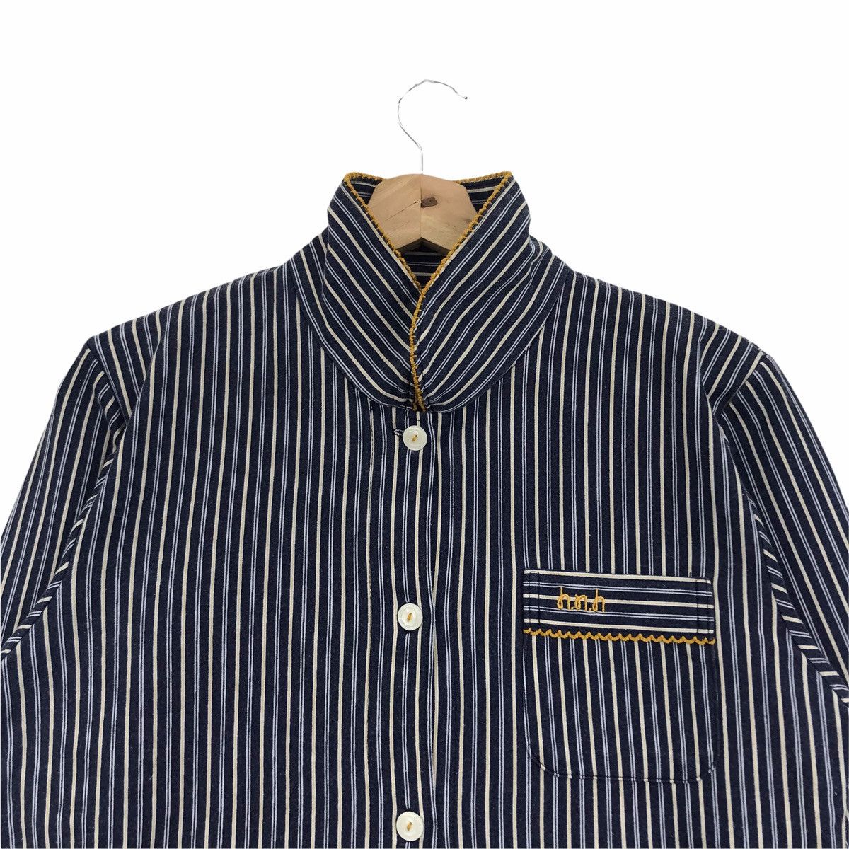 Japanese Brand HIROMICHI NAKANO Home Wear Stripes Japanese Brand Shirt Size US M / EU 48-50 / 2 - 2 Thumbnail