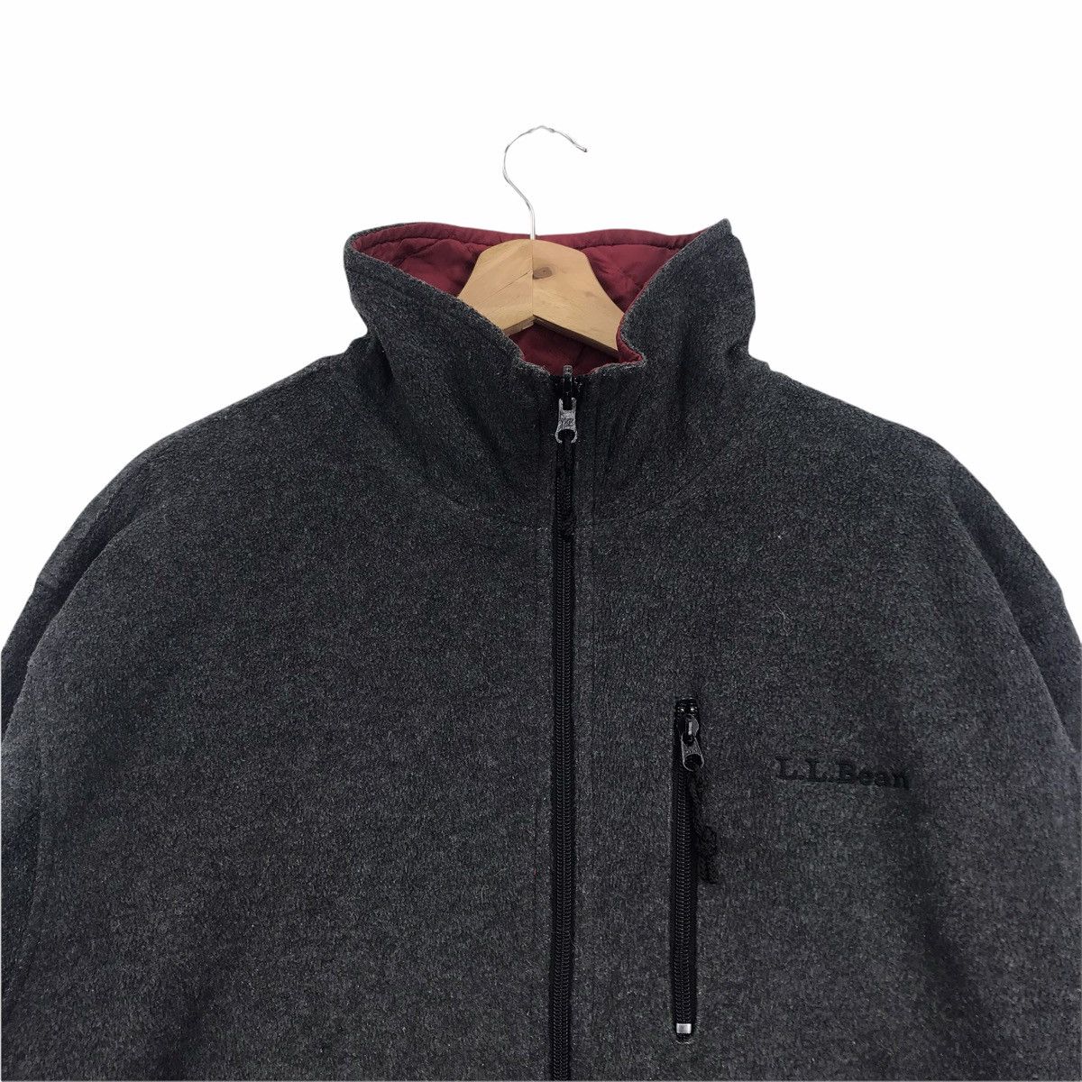 L.L. Bean Vintage L.L BEAN Grey Fleece Jacket LL Bean Size US L / EU 52-54 / 3 - 2 Thumbnail