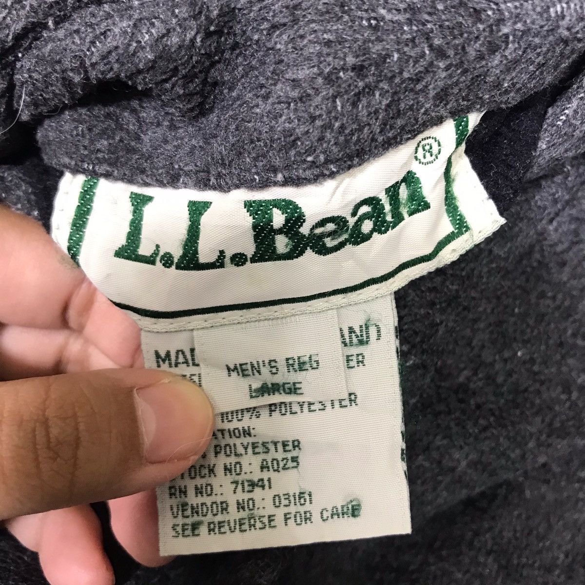 L.L. Bean Vintage L.L BEAN Grey Fleece Jacket LL Bean Size US L / EU 52-54 / 3 - 4 Thumbnail
