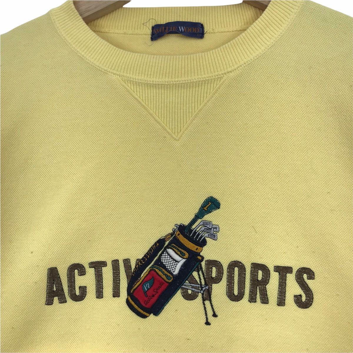 Vintage ACTIVE SPORTS GOLF By Willie Wood Embroidered Sweatshirt Size US L / EU 52-54 / 3 - 3 Thumbnail