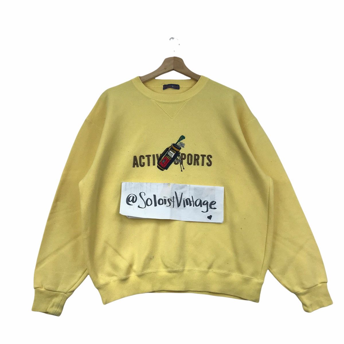 Vintage ACTIVE SPORTS GOLF By Willie Wood Embroidered Sweatshirt Size US L / EU 52-54 / 3 - 1 Thumbnail