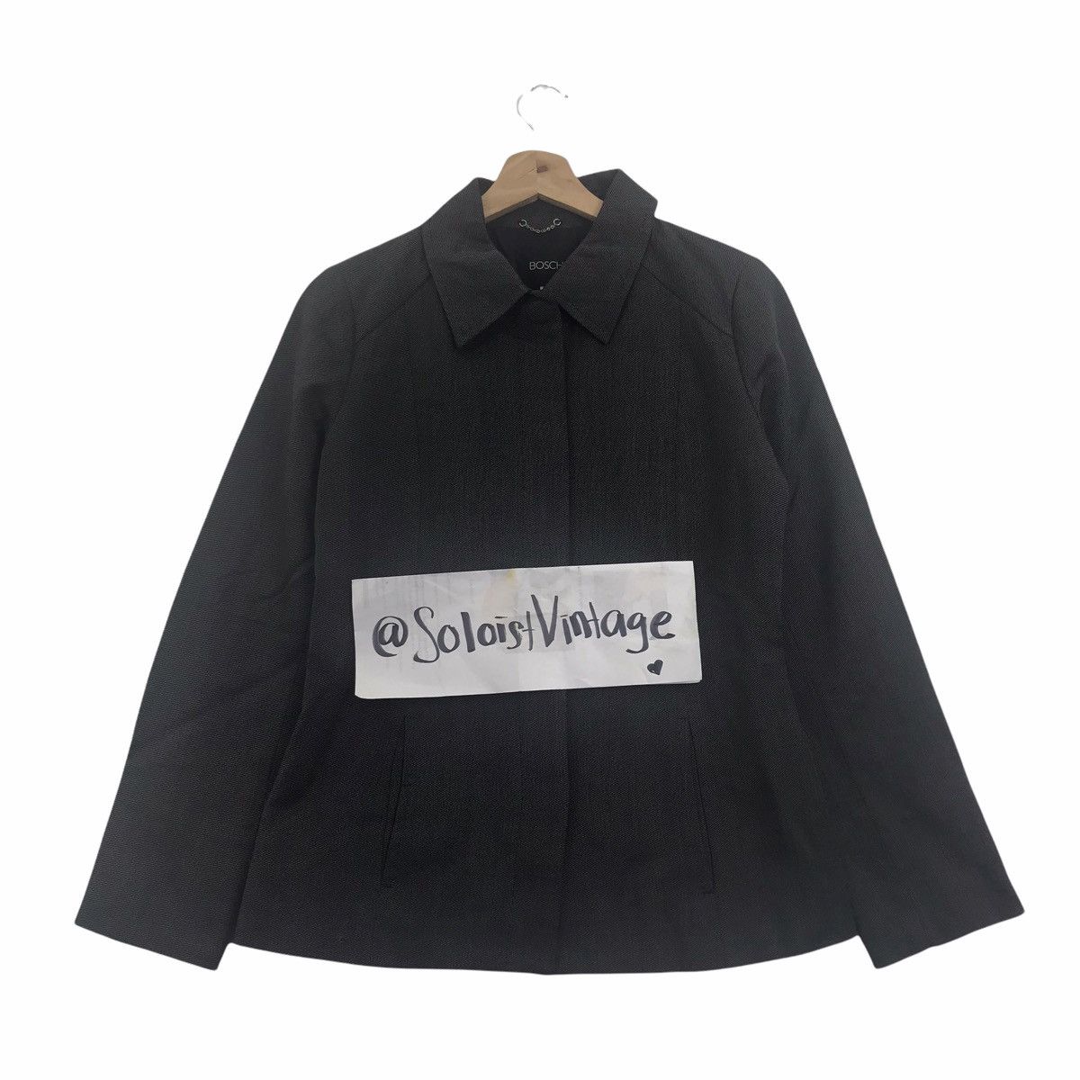 Vintage BOSCH Monogram Workwear Black Bomber Jacket Size US S / EU 44-46 / 1 - 1 Thumbnail