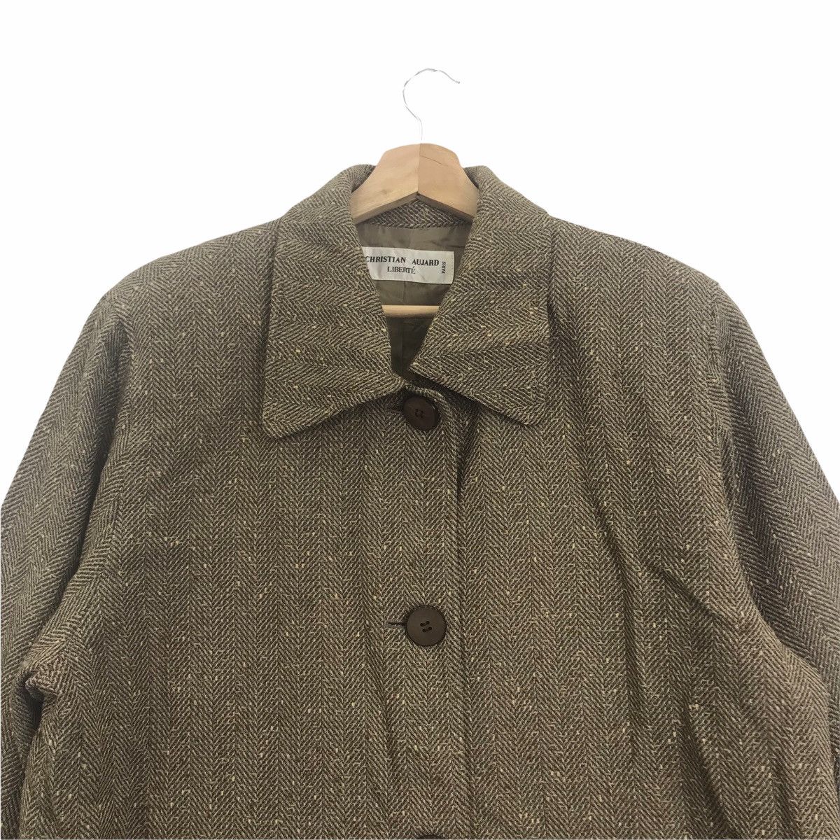 Vintage CHRISTIAN AUJARD LIBERTE PARIS Wool Long Coat Size US L / EU 52-54 / 3 - 2 Thumbnail