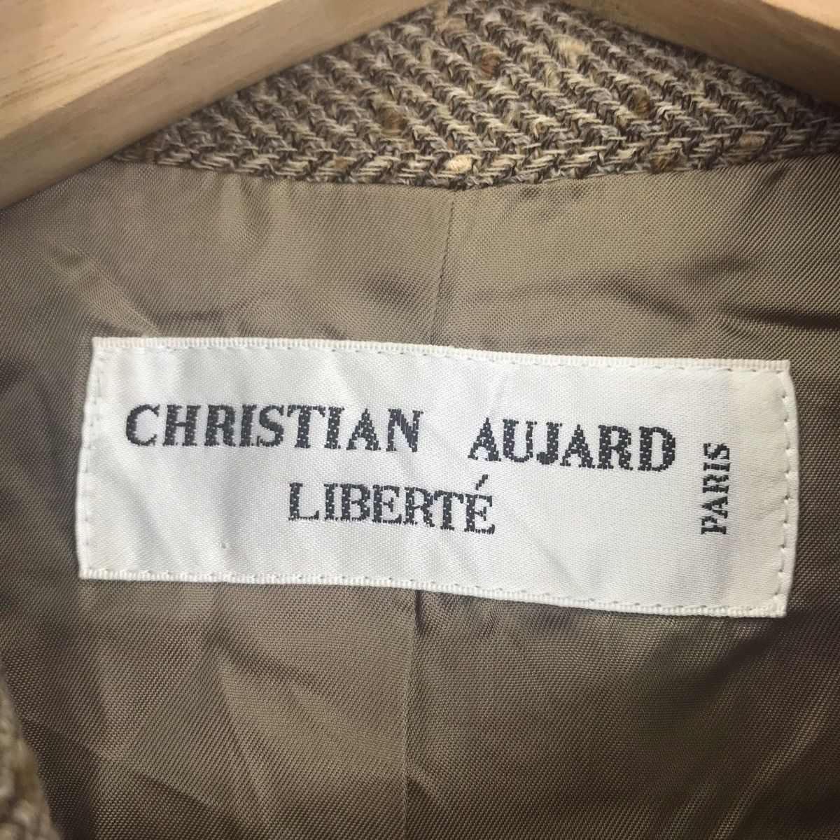 Vintage CHRISTIAN AUJARD LIBERTE PARIS Wool Long Coat Size US L / EU 52-54 / 3 - 3 Thumbnail