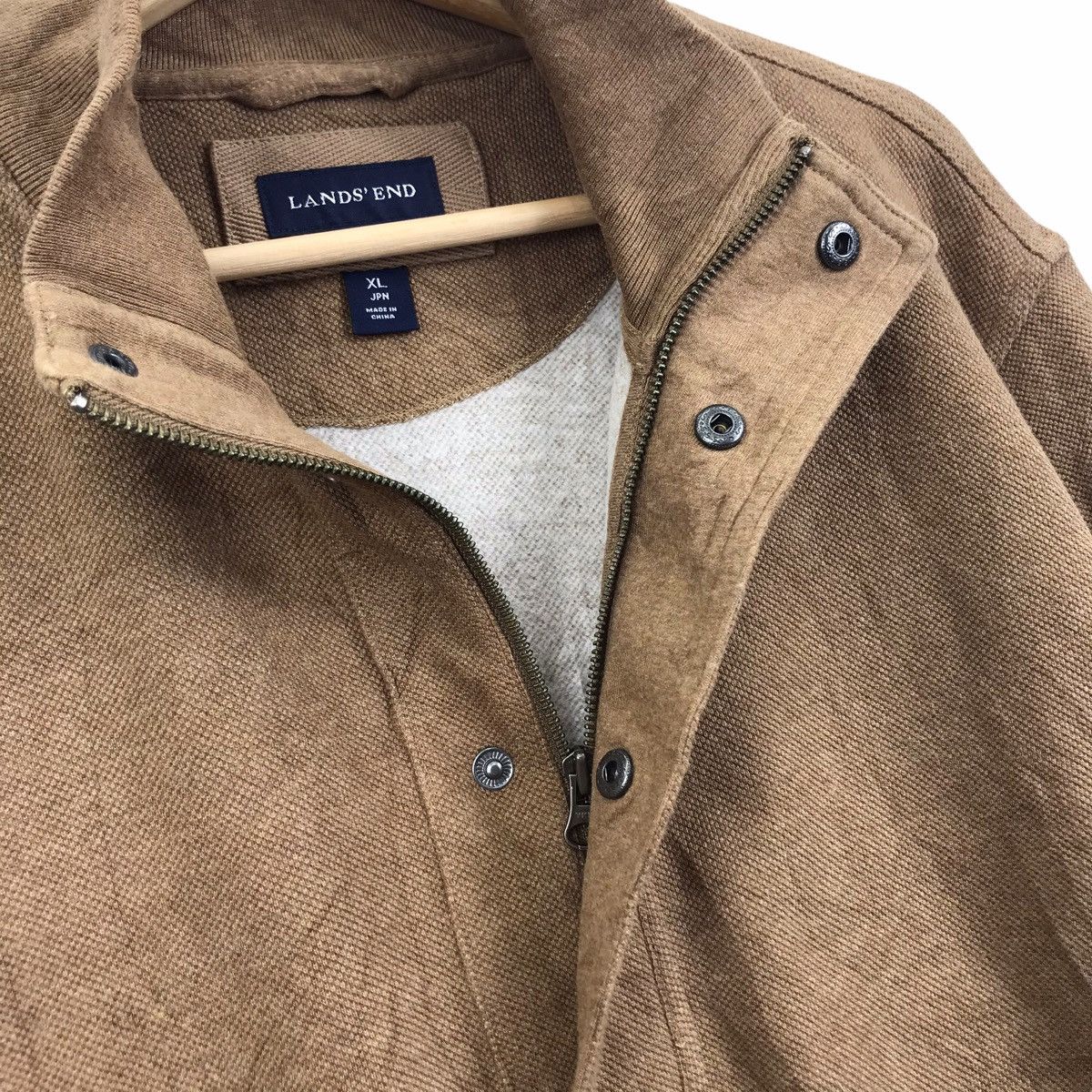 Lands' End LAND’S END Core Button Brown Sweatshirt Jacket Size US XL / EU 56 / 4 - 5 Thumbnail