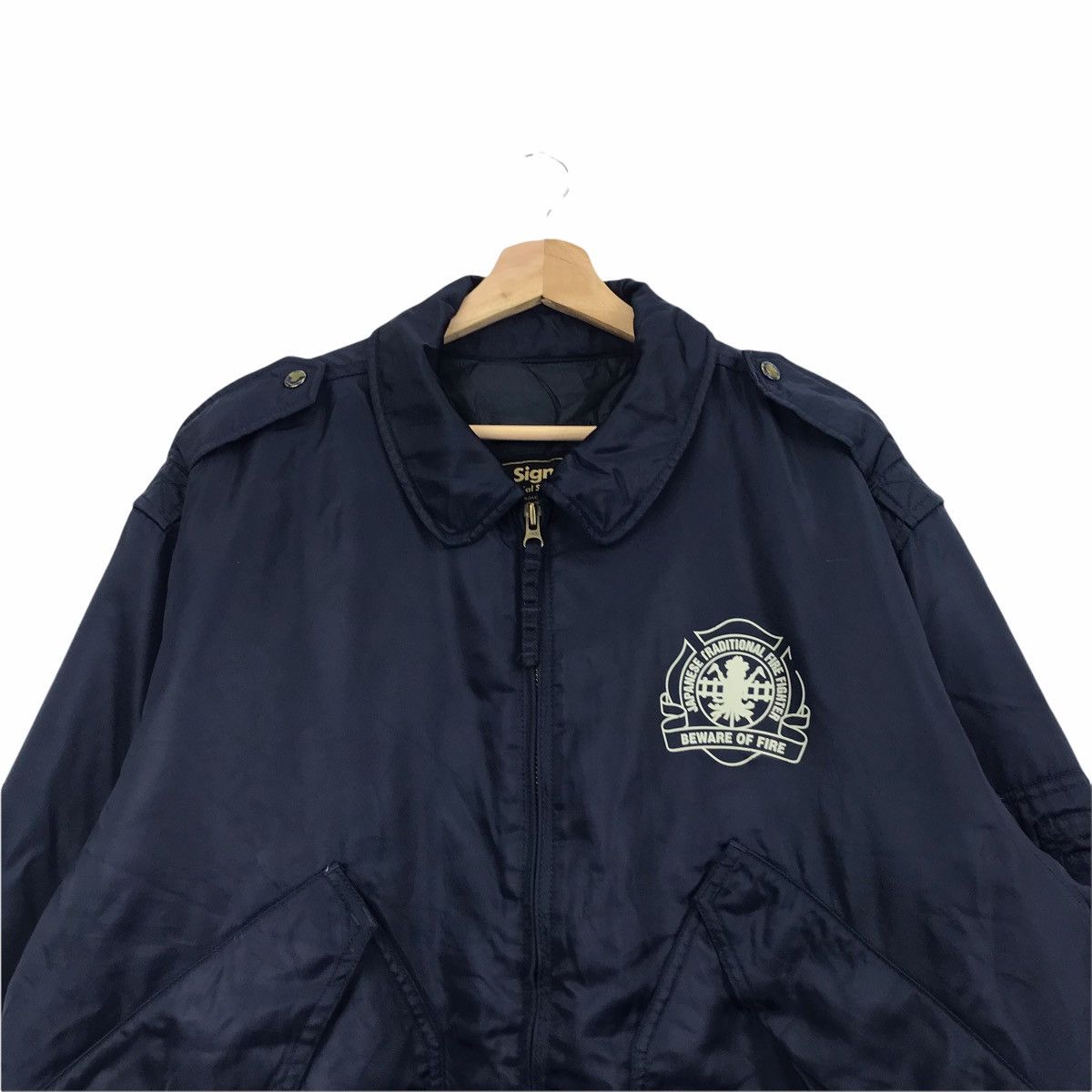 Vintage Vintage VOLUNTEER FIRE FIGHTER Japan Fire Corps Bomber Size US XXL / EU 58 / 5 - 3 Thumbnail