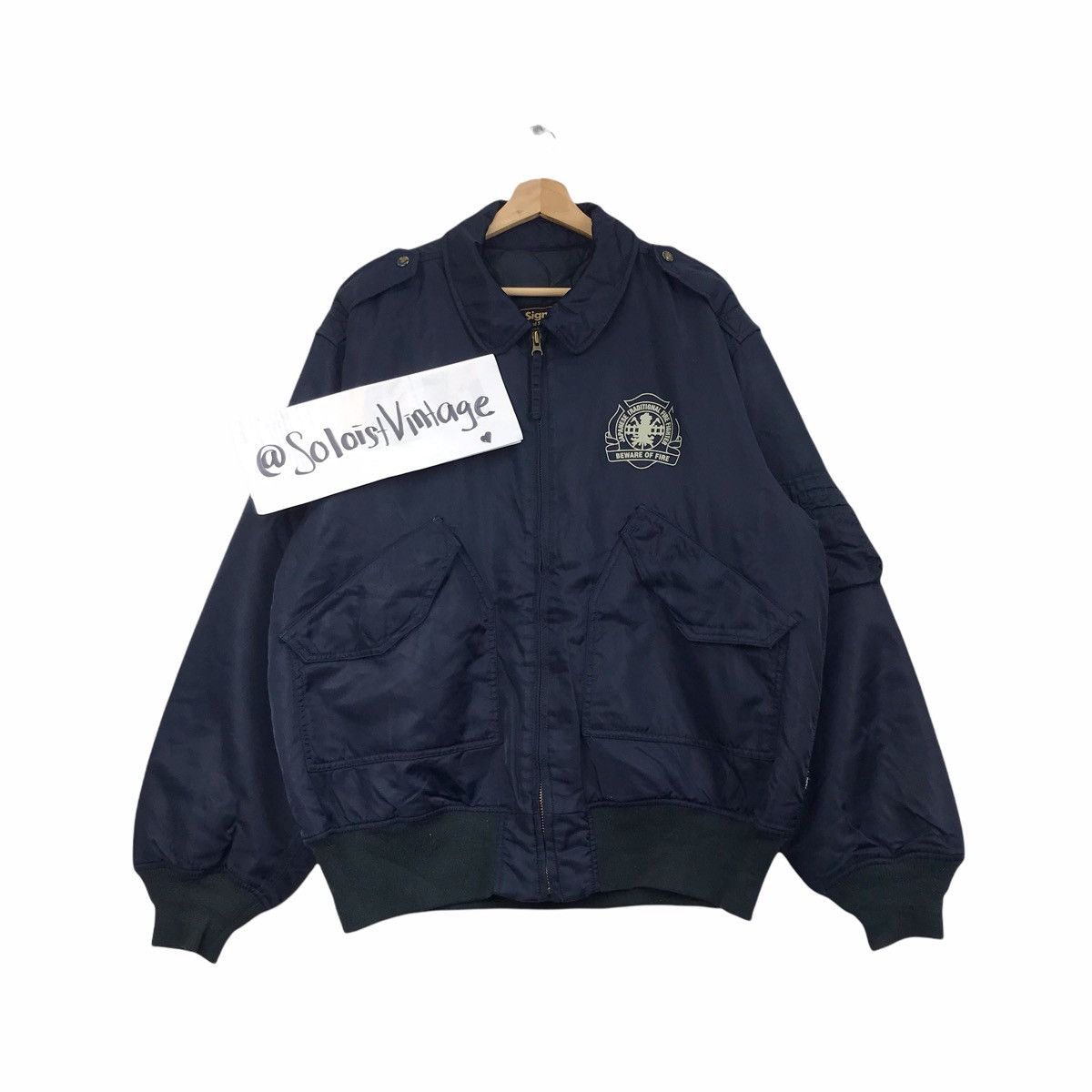 Vintage Vintage VOLUNTEER FIRE FIGHTER Japan Fire Corps Bomber Size US XXL / EU 58 / 5 - 2 Thumbnail