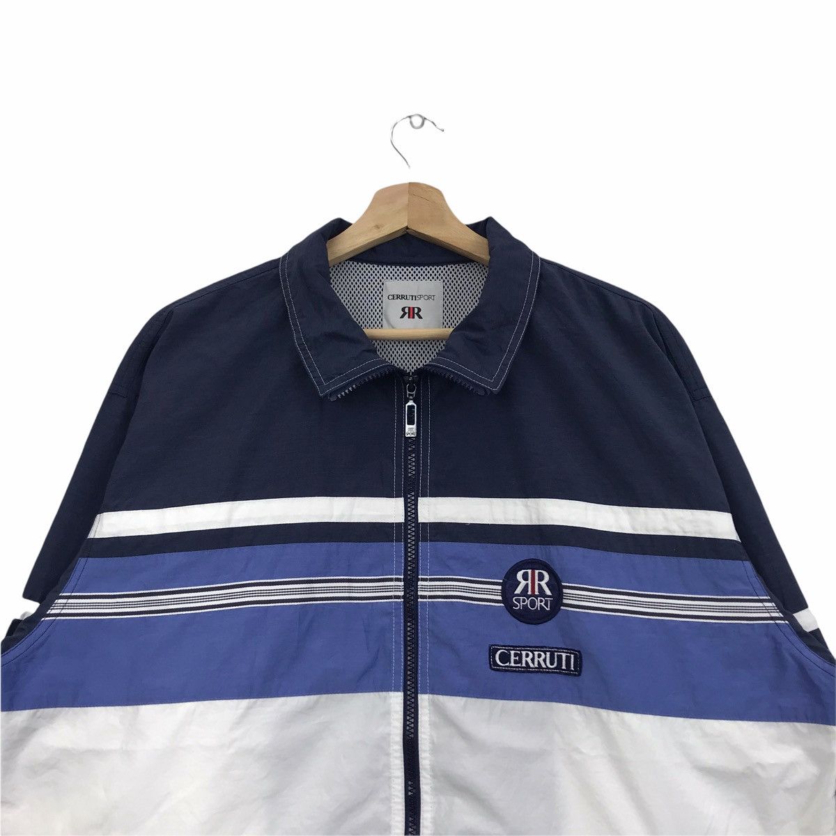 Vintage CERRUTI SPORT France Designer Windbreaker Jacket Size US XL / EU 56 / 4 - 3 Thumbnail