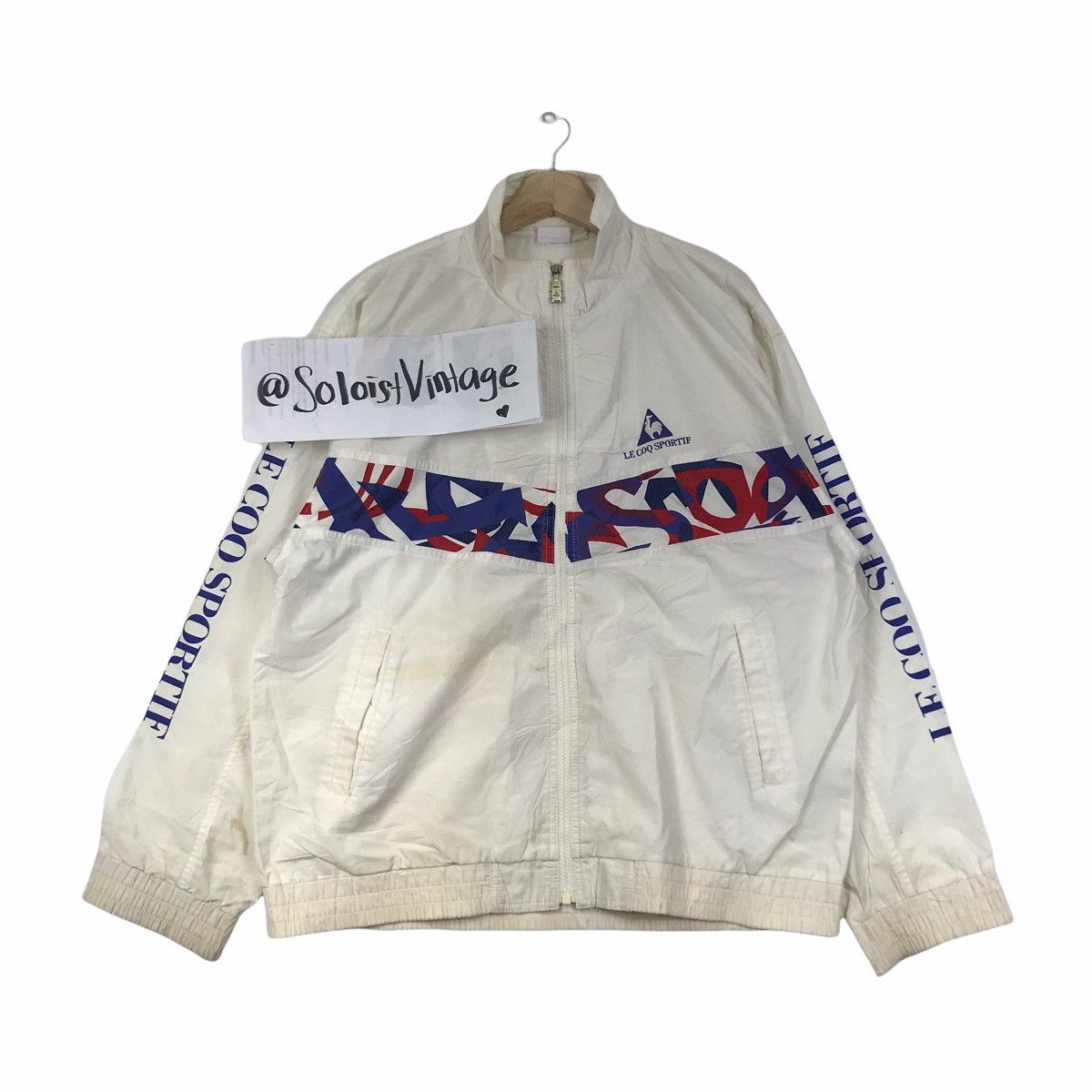 Le Coq Sportif Vintage LE COQ SPORTIF Sport Windbreaker Jacket Size US XL / EU 56 / 4 - 1 Thumbnail