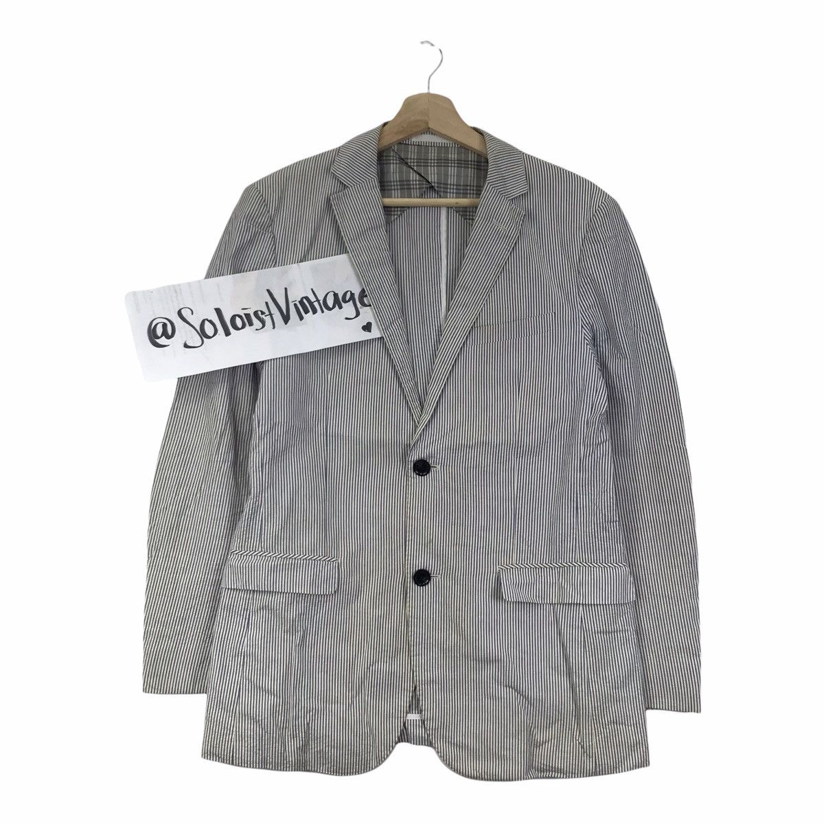 Burberry BURBERRY BLACK LABEL Tartan Check Grey Blazer Coat Size US M / EU 48-50 / 2 - 1 Thumbnail