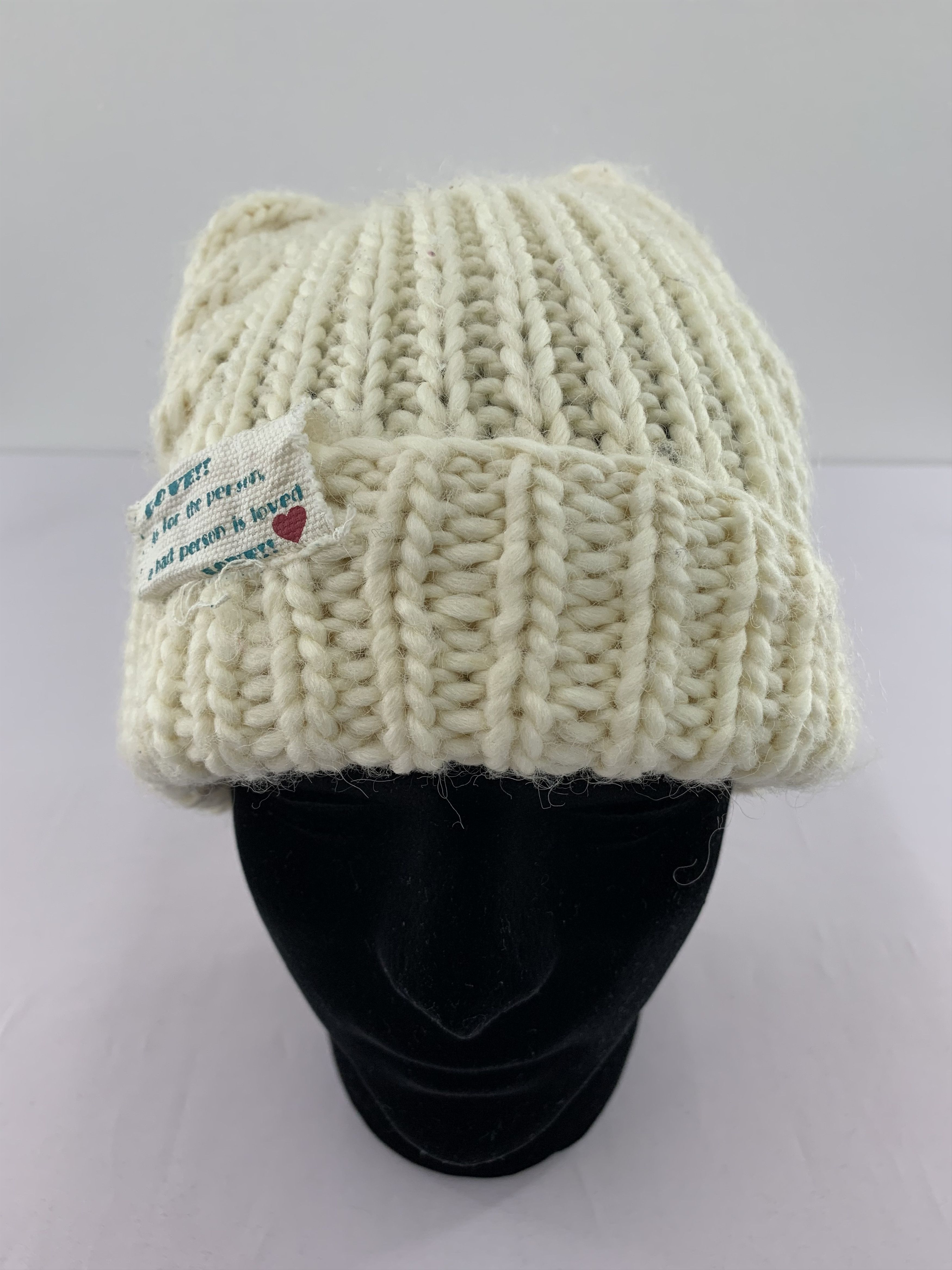 Homespun Knitwear Testify Beanie Wool Cable Knit Size ONE SIZE - 3 Thumbnail