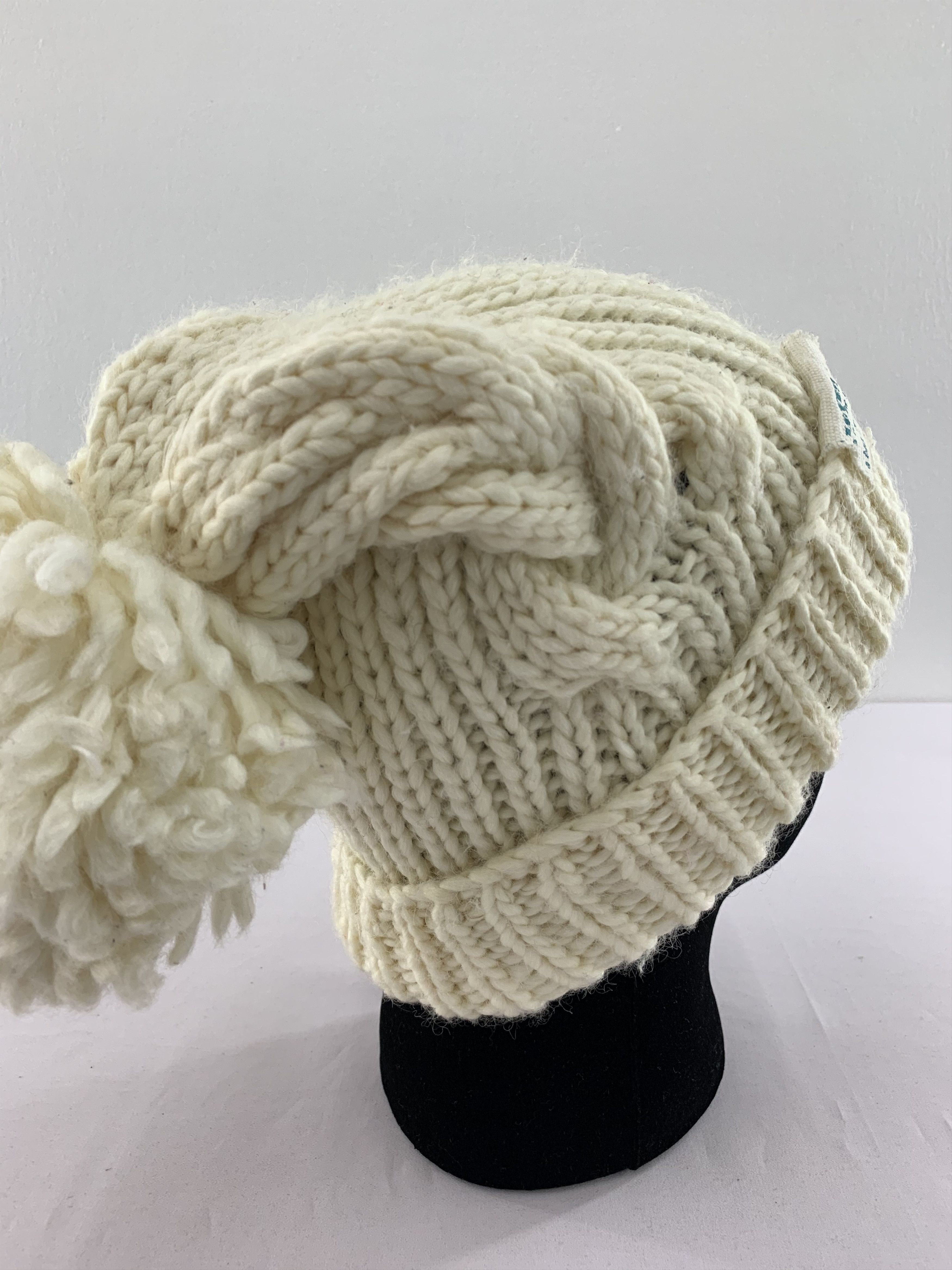 Homespun Knitwear Testify Beanie Wool Cable Knit Size ONE SIZE - 1 Thumbnail