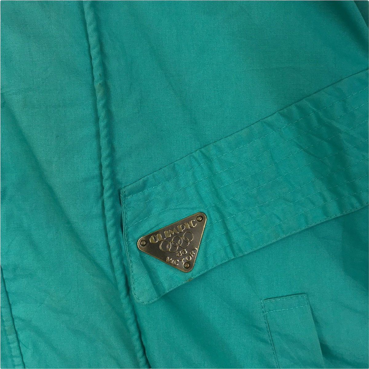 Champion Vintage 88’ OLYMPIC 1988 Champion Green Windbreaker Jacket Size US XL / EU 56 / 4 - 4 Thumbnail
