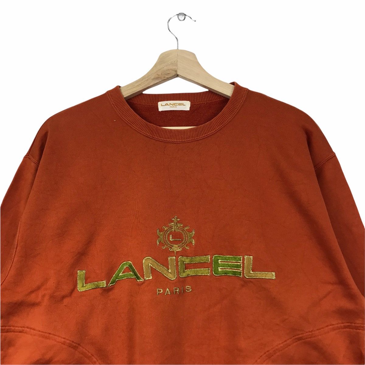 Lancel 90s LANCEL PARIS France Designer Embroidered Orange Size US L / EU 52-54 / 3 - 3 Thumbnail