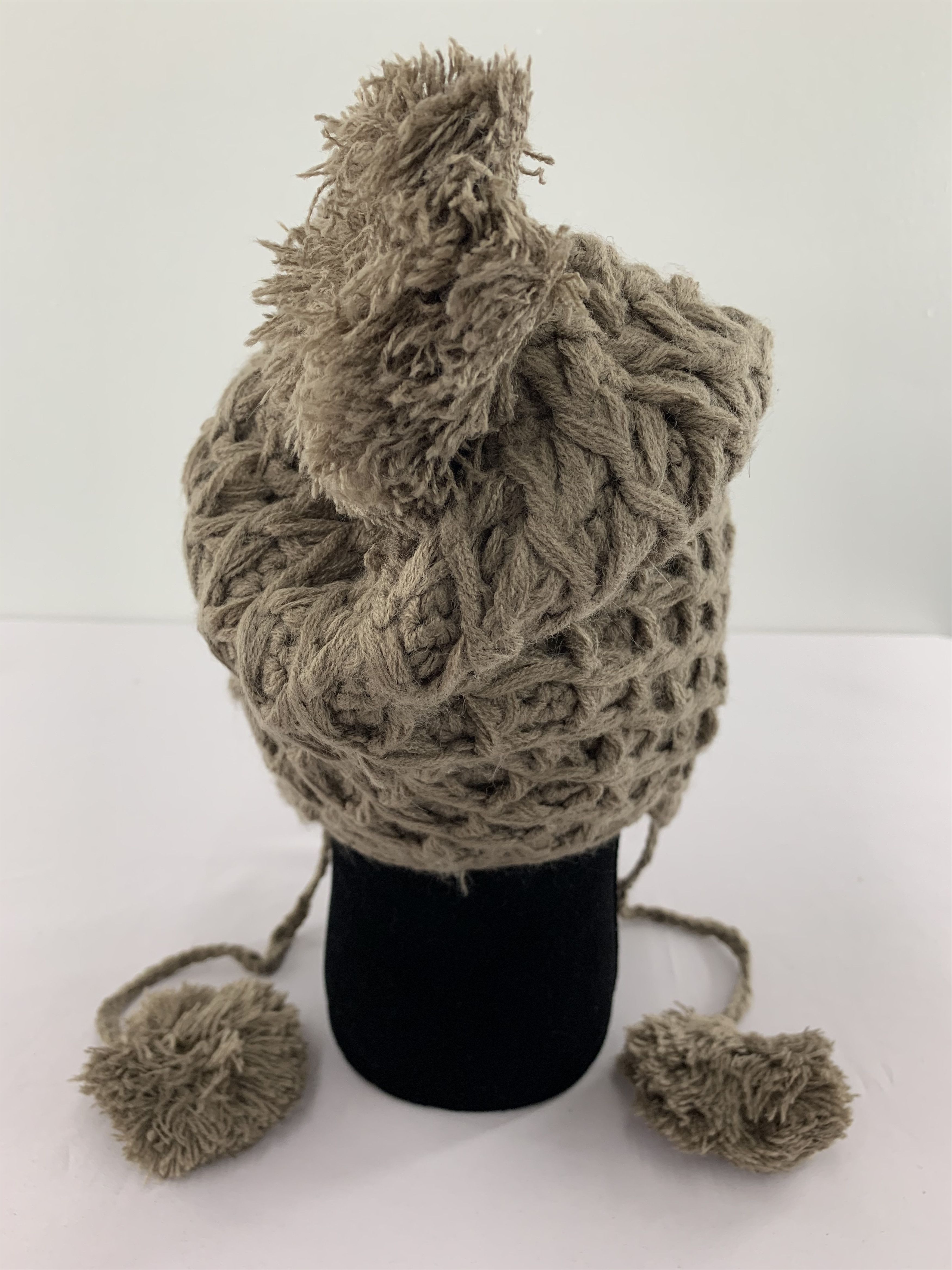 Handmade Crochet Earflap Beanie Hat Pattern Size ONE SIZE - 3 Thumbnail
