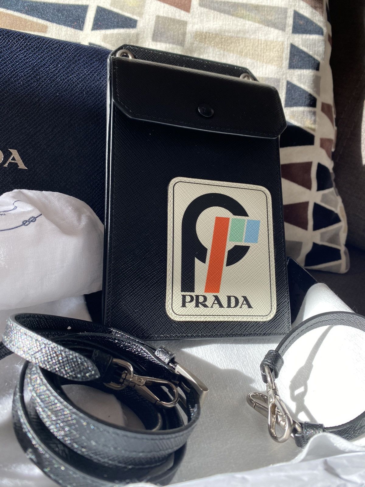 PRADA SAFFIANO PATCH BAG FW17