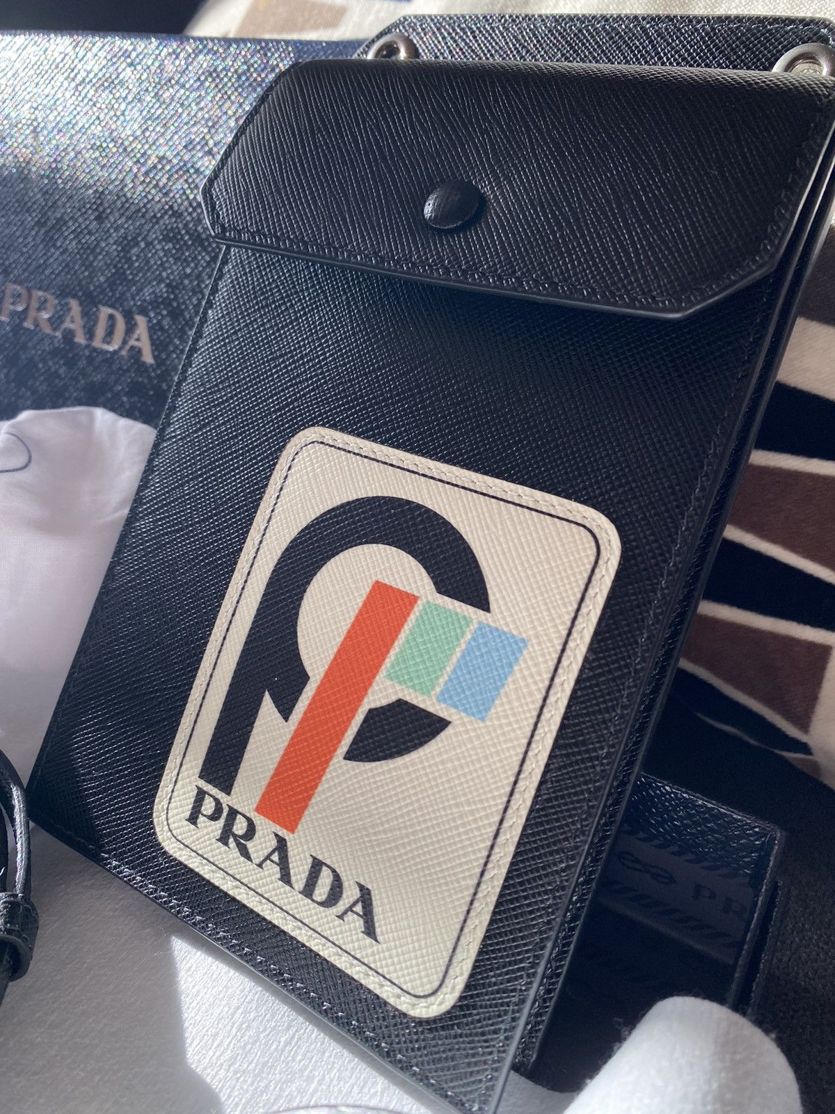 PRADA SAFFIANO PATCH BAG FW17