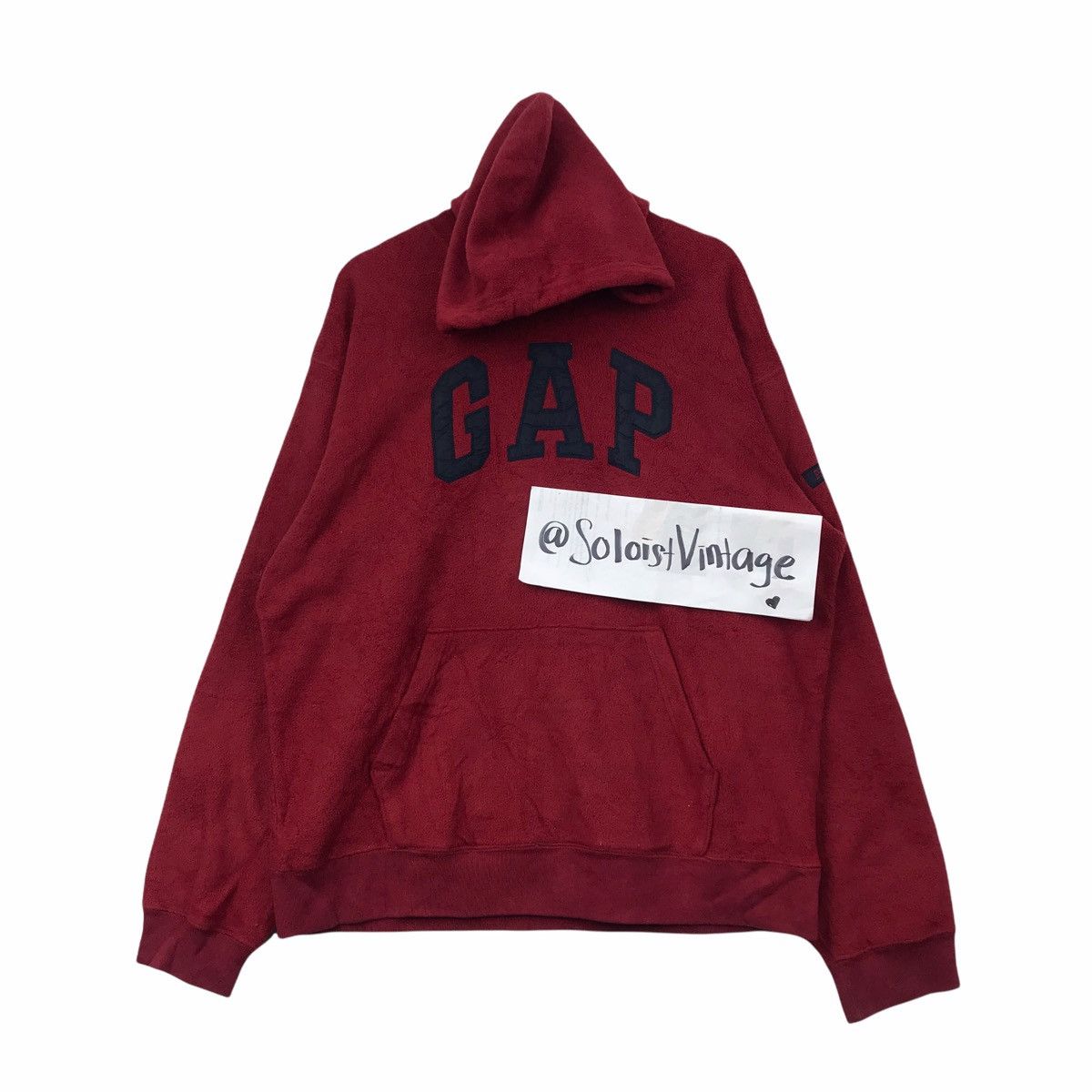 Gap Vintage GAP EMBROIDERED Logo Red Hoodie Sweatshirt Size US XL / EU 56 / 4 - 1 Thumbnail
