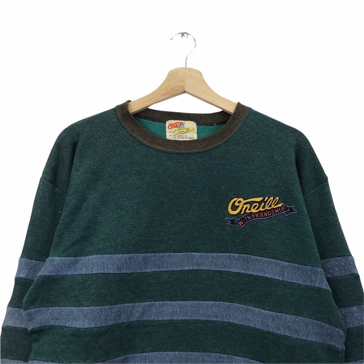 O'Neill Vintage 90s ONEILL SURF USA Surfing Board Stripes Sweatshirt Size US M / EU 48-50 / 2 - 3 Thumbnail