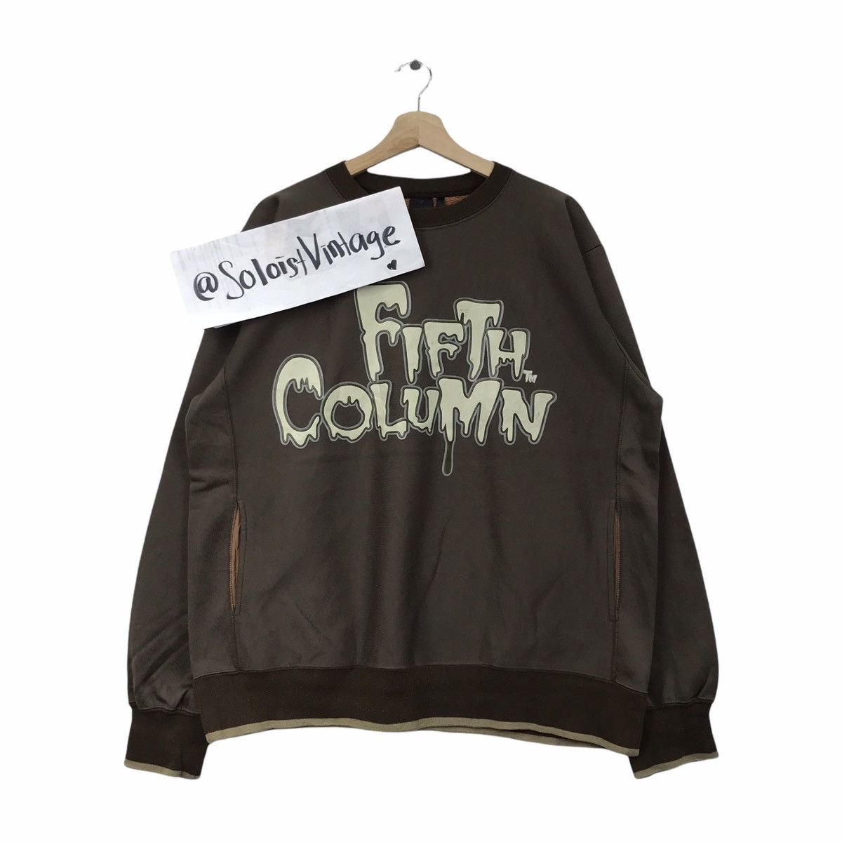 Vintage FIFTH COLUMN Ice Cream Band Punk Sweatshirt Size US XL / EU 56 / 4 - 1 Thumbnail