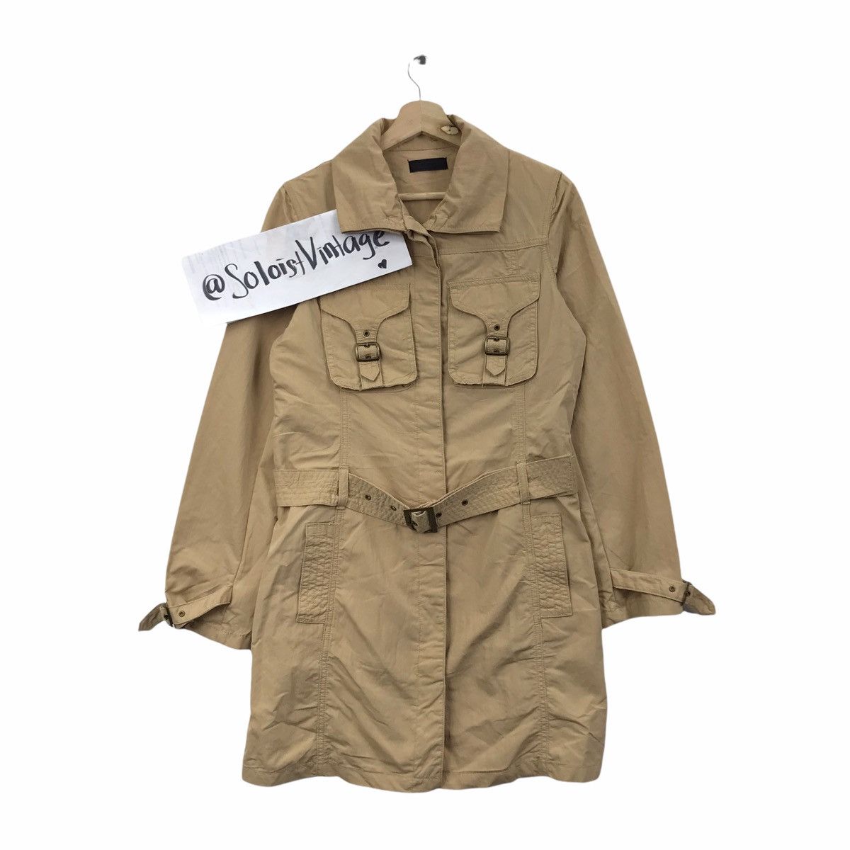 Vintage DI PIU GREECE Designer Brand Trench Coat Parka Jacket Size US M / EU 48-50 / 2 - 1 Thumbnail
