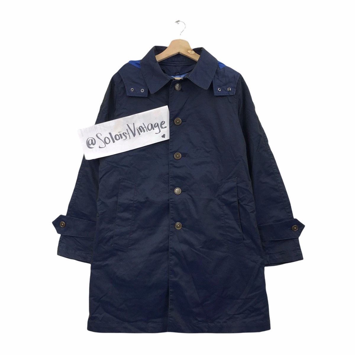 Japanese Brand GARAGE Japanese Brand Blue Overcoat Parka Jacket Size US M / EU 48-50 / 2 - 1 Thumbnail