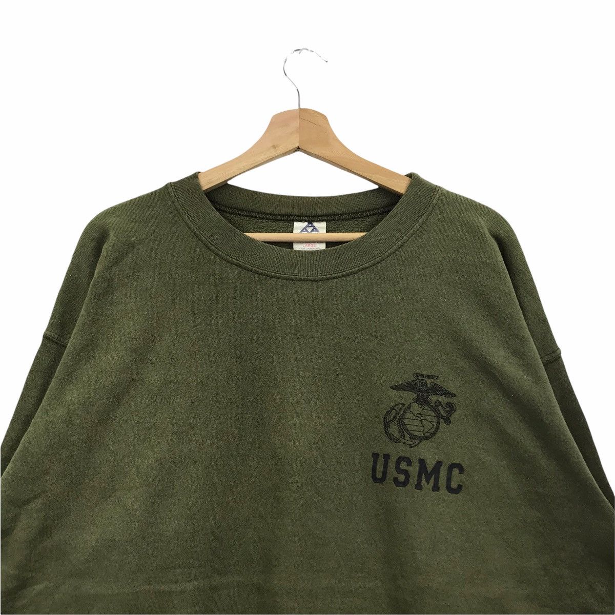 Vintage Vintage USMC USA Marine Corps Army Sweatshirt Size US XL / EU 56 / 4 - 3 Thumbnail