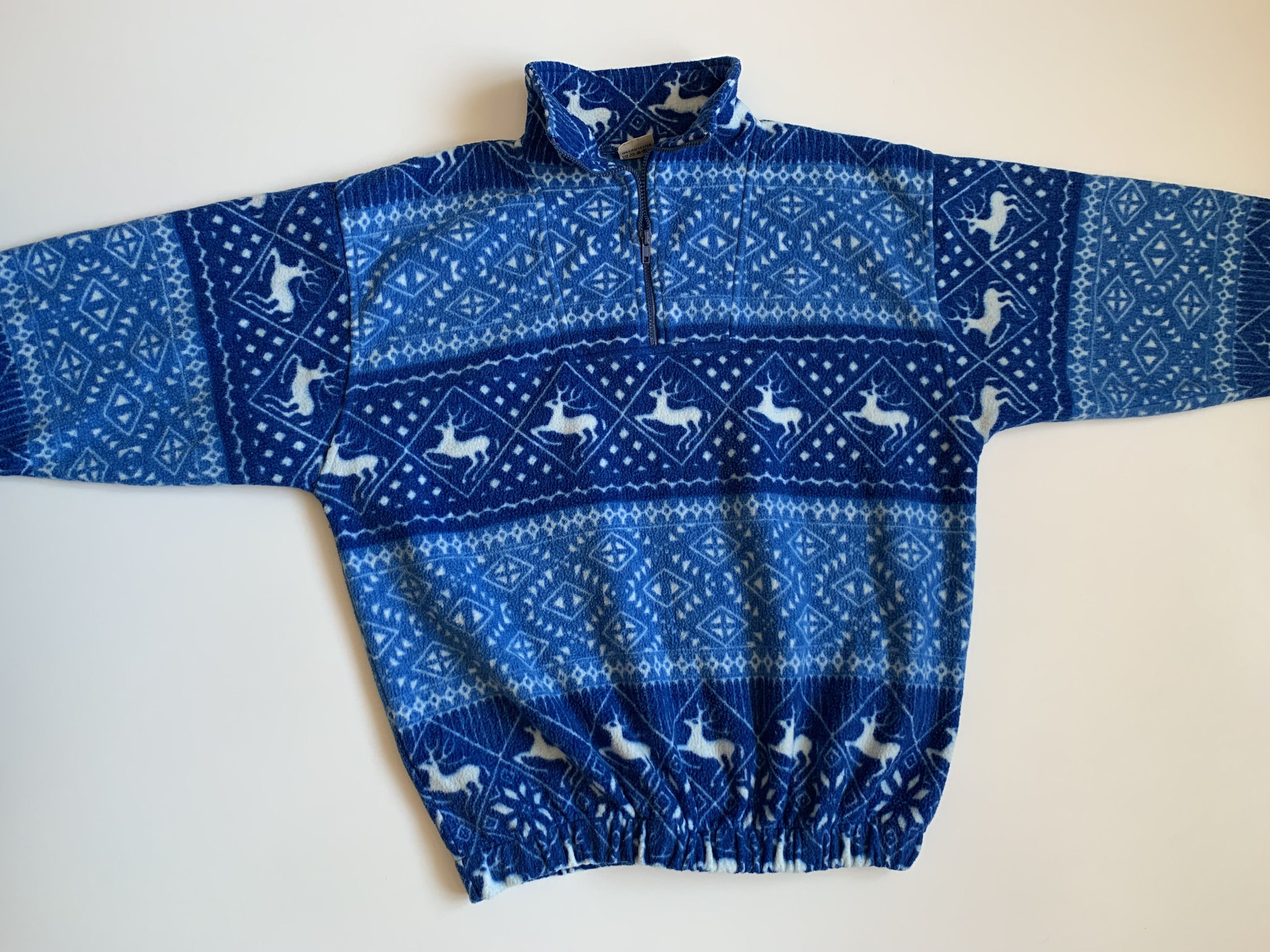 Vintage Vintage Fleece Basic Comfort Deer Print Winter Style Size US M / EU 48-50 / 2 - 1 Thumbnail