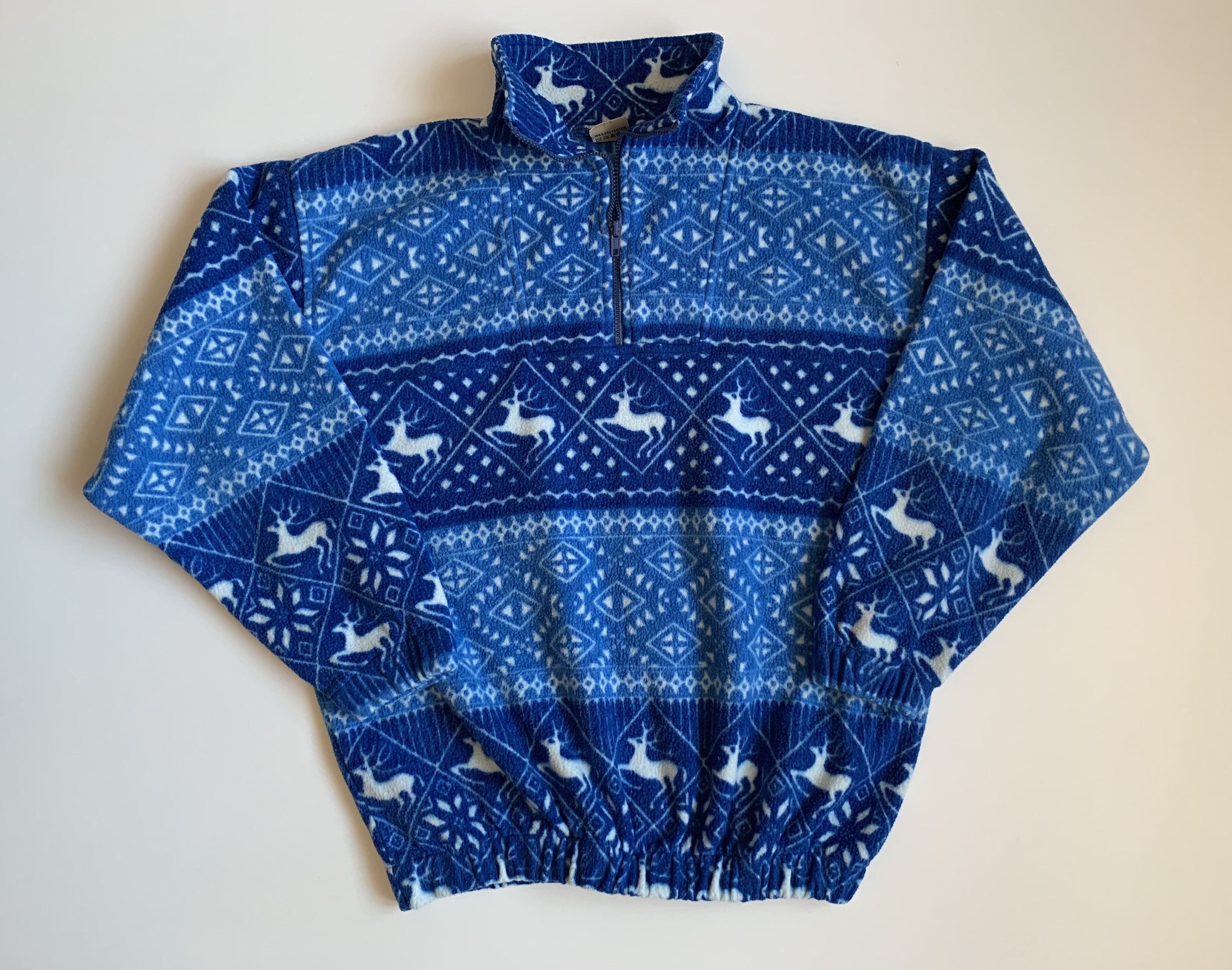 Vintage Vintage Fleece Basic Comfort Deer Print Winter Style Size US M / EU 48-50 / 2 - 2 Thumbnail