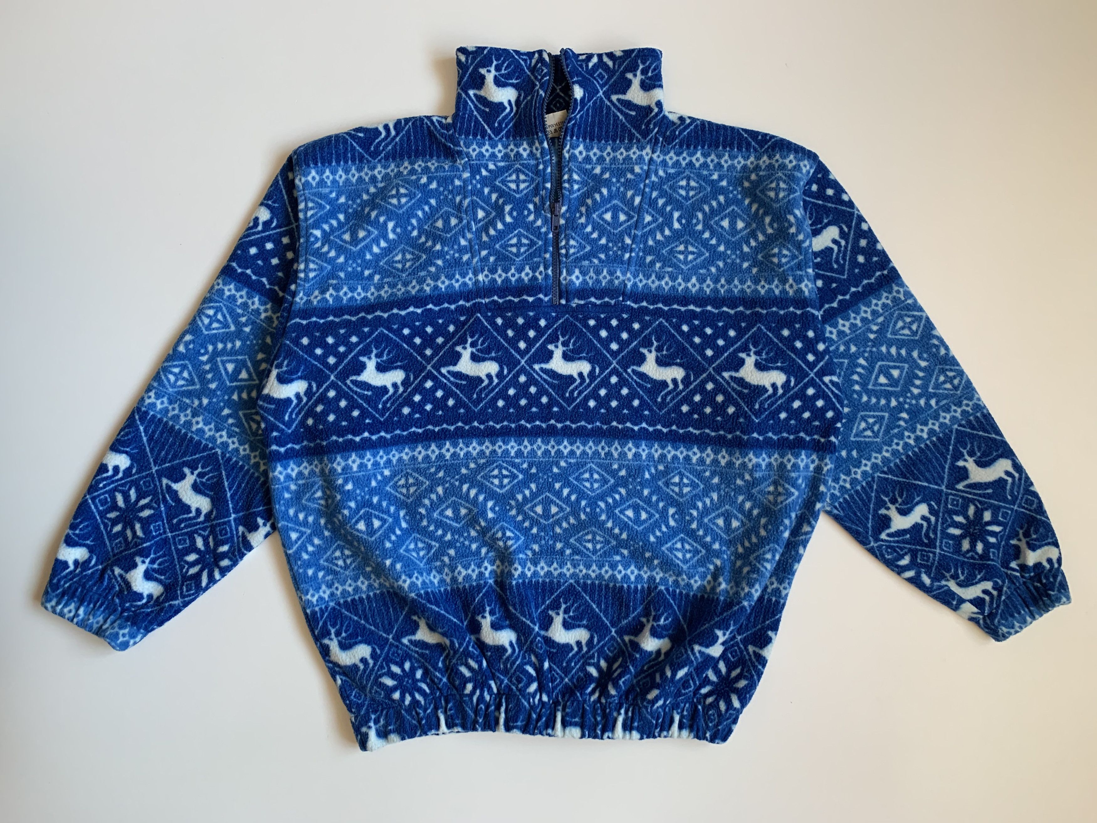 Vintage Vintage Fleece Basic Comfort Deer Print Winter Style Size US M / EU 48-50 / 2 - 3 Thumbnail