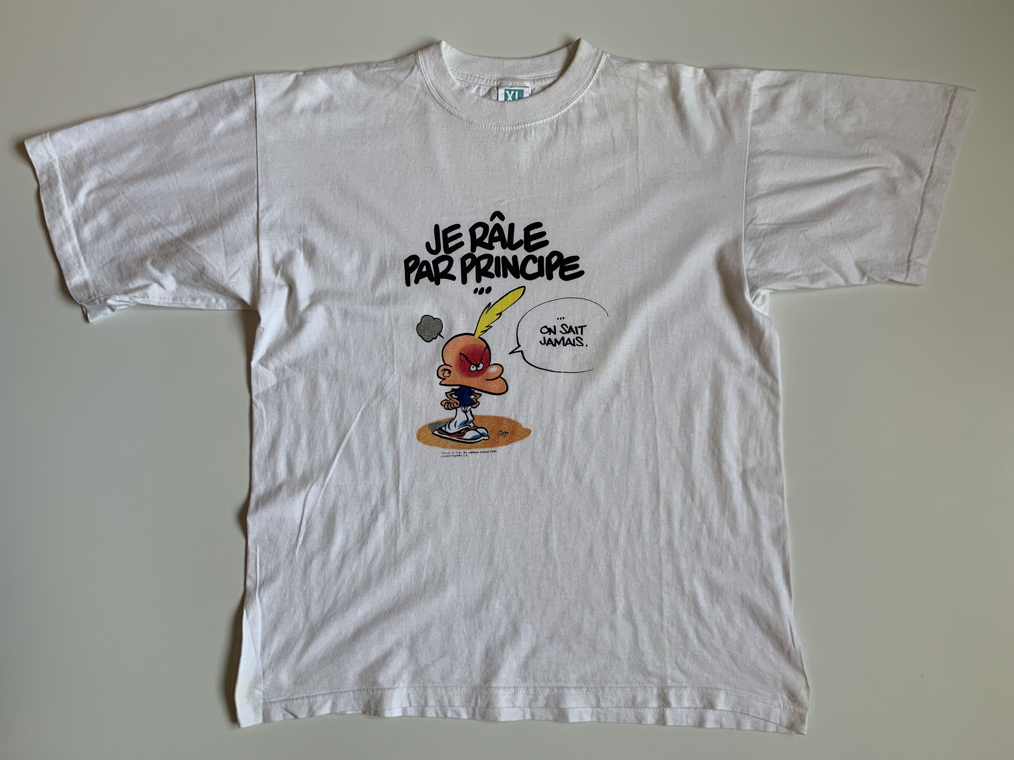 Cartoon Network 1999 Titeuf Vintage Men's T-shirt Size XL White Size US XL / EU 56 / 4 - 2 Thumbnail